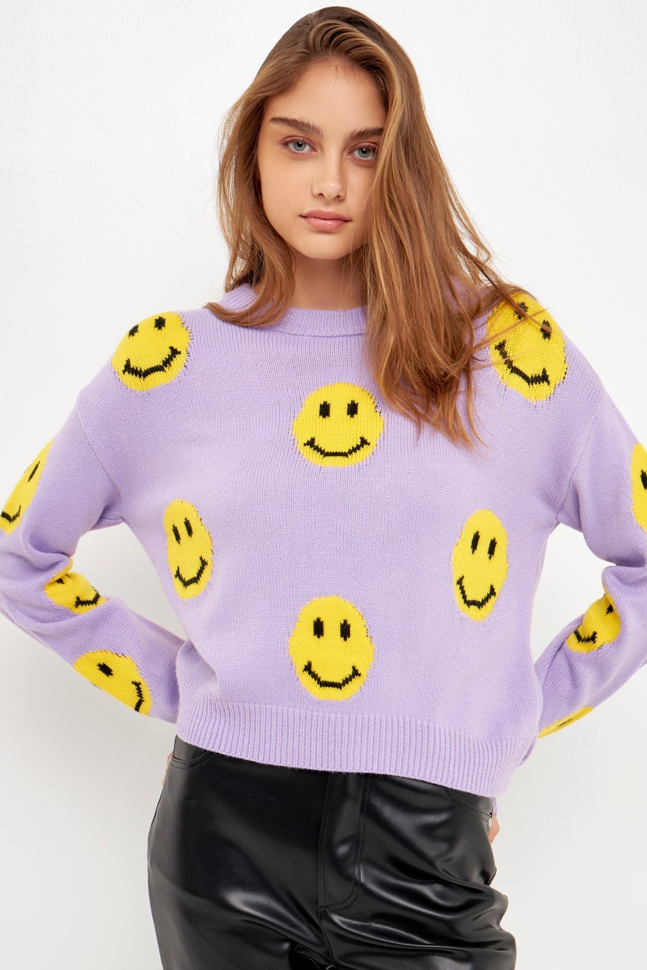 GREY LAB - Smiley Face Sweater - SWEATERS & KNITS available at Objectrare