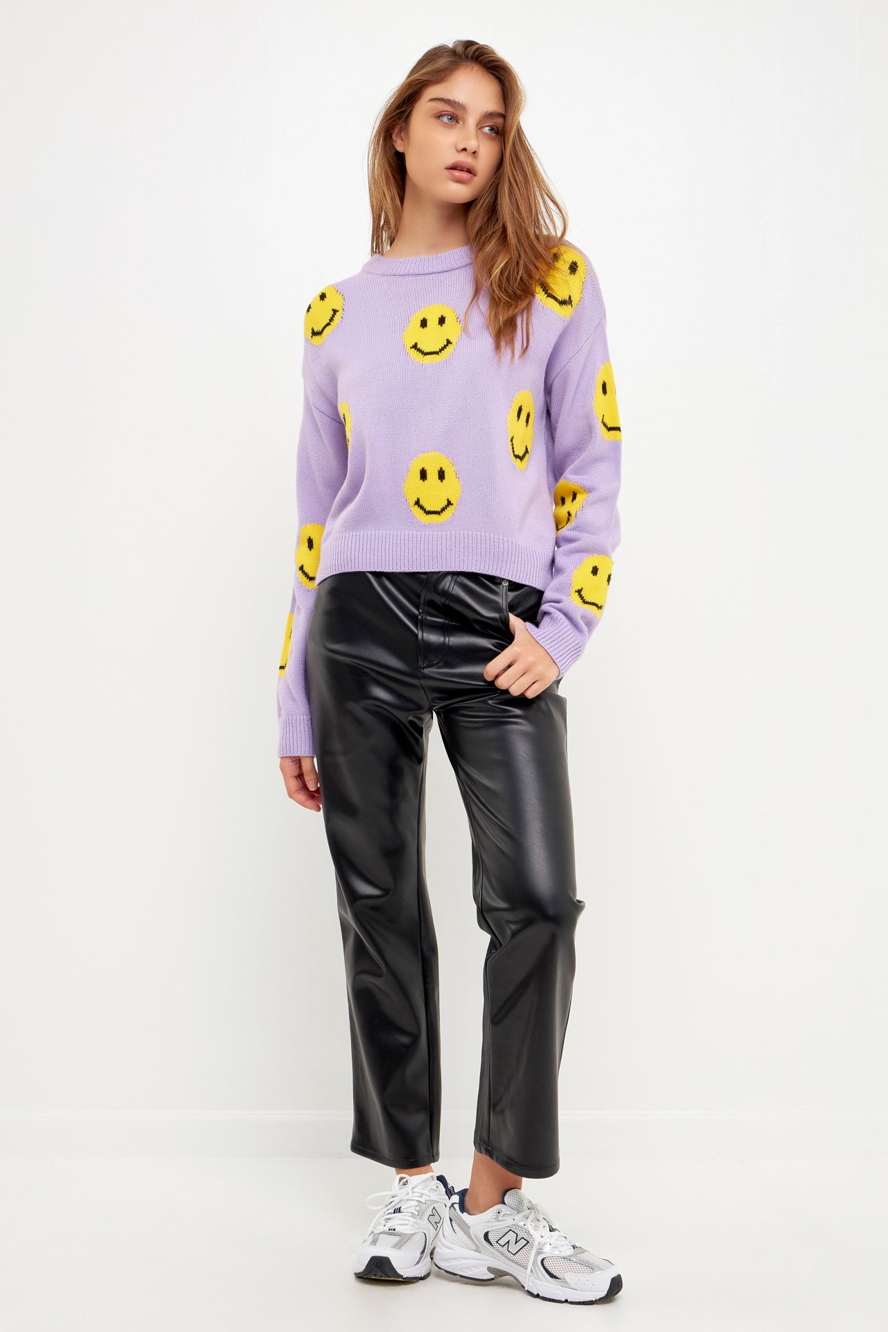 GREY LAB - Smiley Face Sweater - SWEATERS & KNITS available at Objectrare