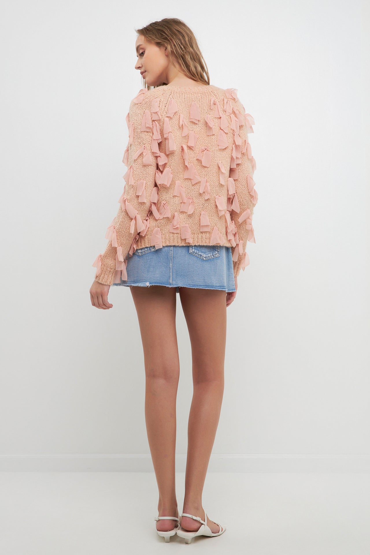 FREE THE ROSES - Ribbon Detail Cardigan - SWEATERS & KNITS available at Objectrare