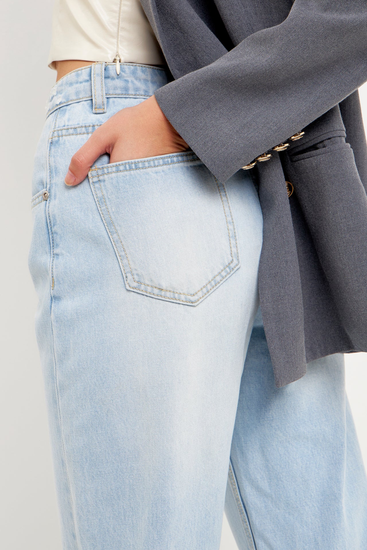 GREY LAB - High Waist Jeans - JEANS available at Objectrare