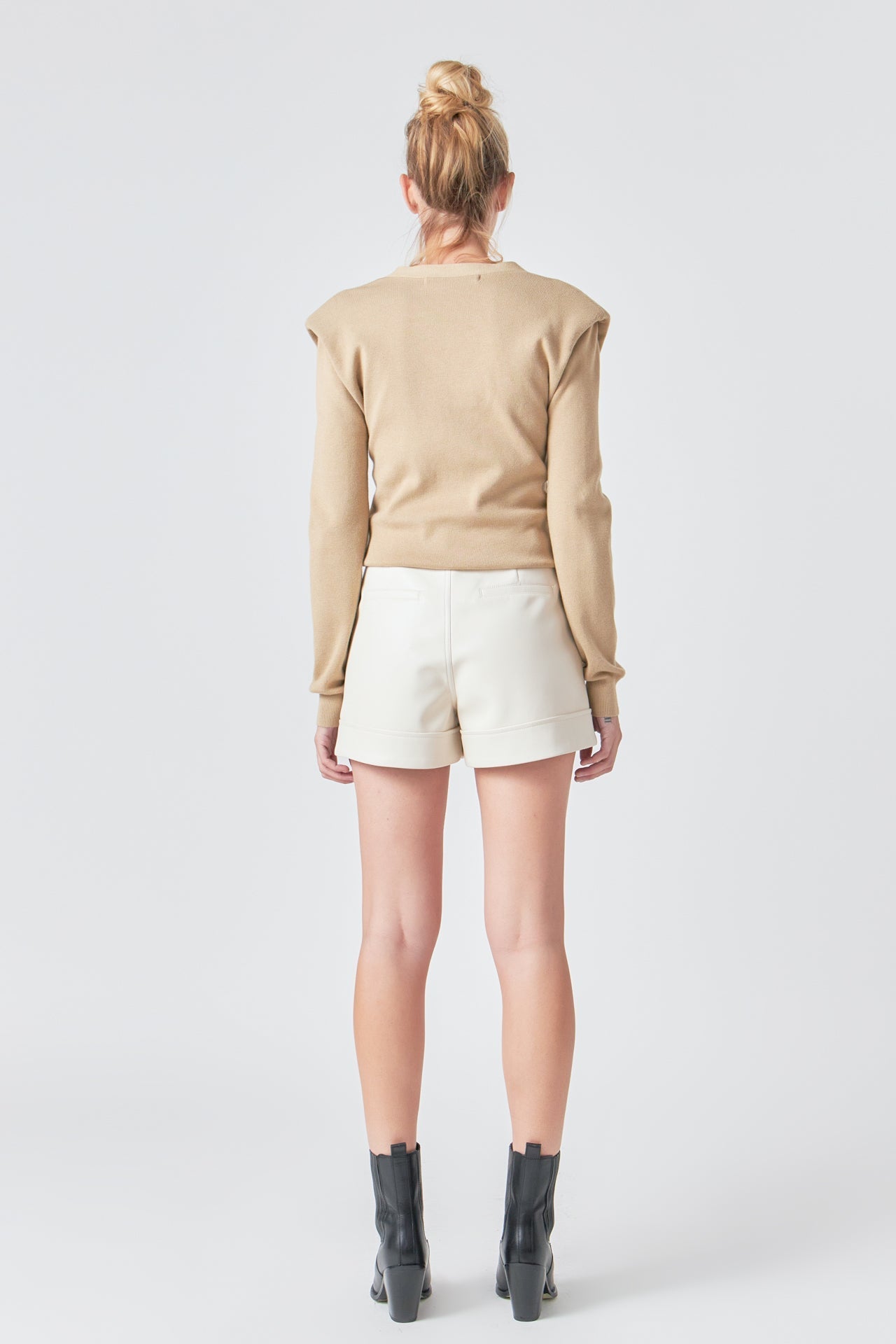 GREY LAB - Pu Shorts - SHORTS available at Objectrare