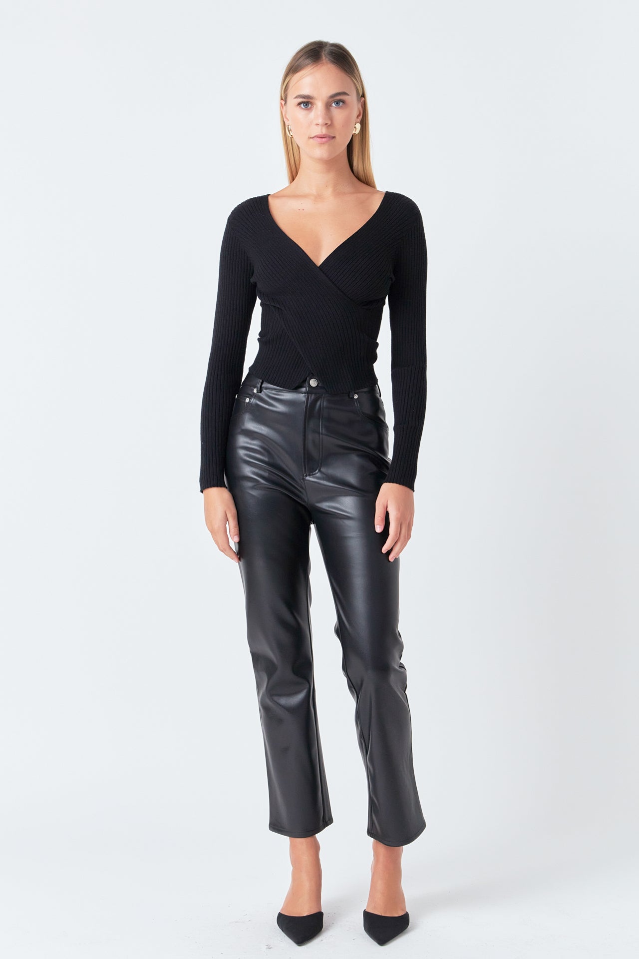 ENDLESS ROSE - Wrapped Detail Sweater - TOPS available at Objectrare