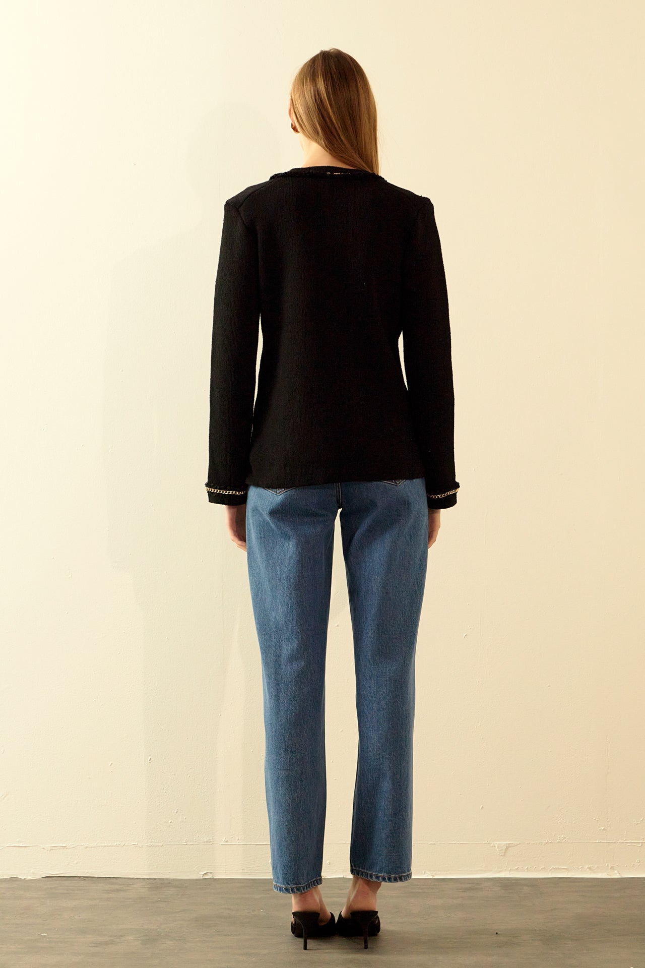 ENDLESS ROSE - Chain Trim Cardigan - SWEATERS & KNITS available at Objectrare
