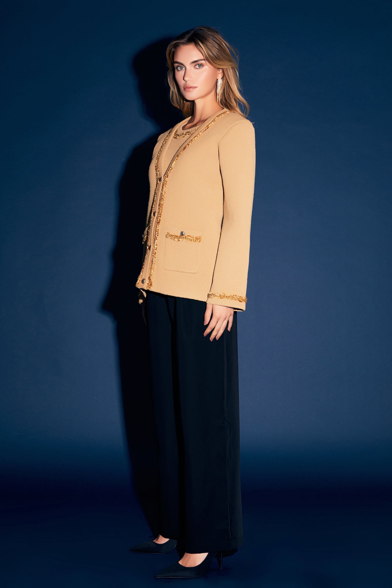 ENDLESS ROSE - Chain Trim Cardigan - SWEATERS & KNITS available at Objectrare