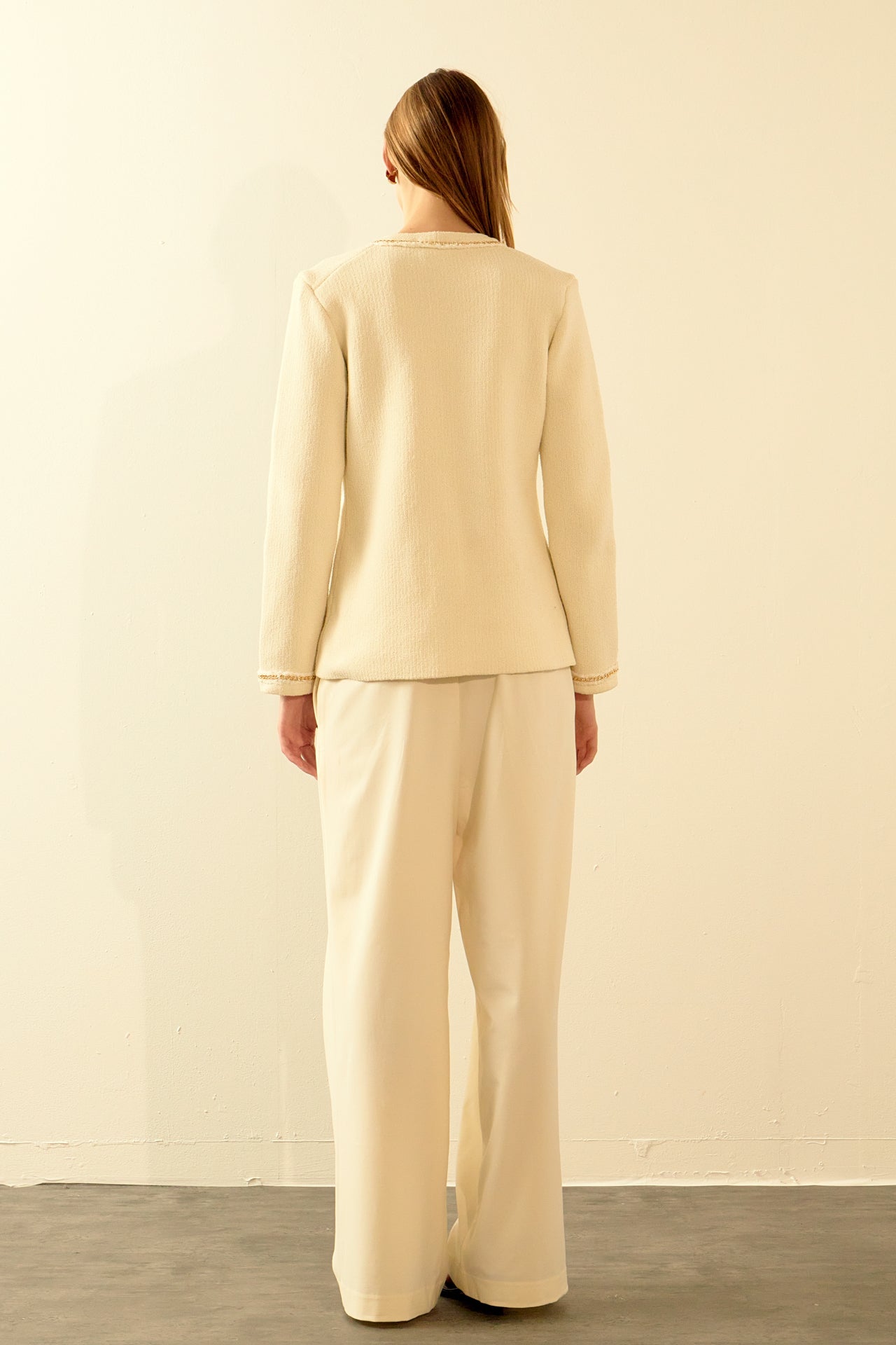 ENDLESS ROSE - Chain Trim Cardigan - SWEATERS & KNITS available at Objectrare