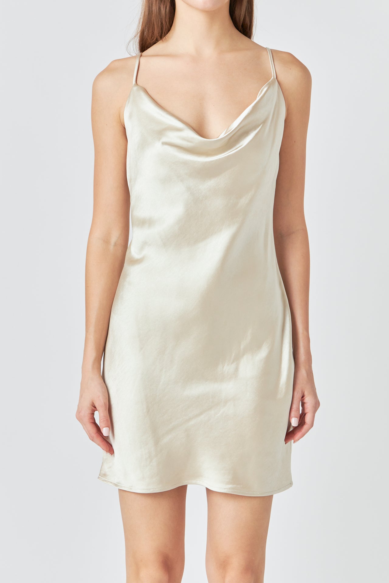 ENDLESS ROSE - Satin Slip Mini Dress - DRESSES available at Objectrare