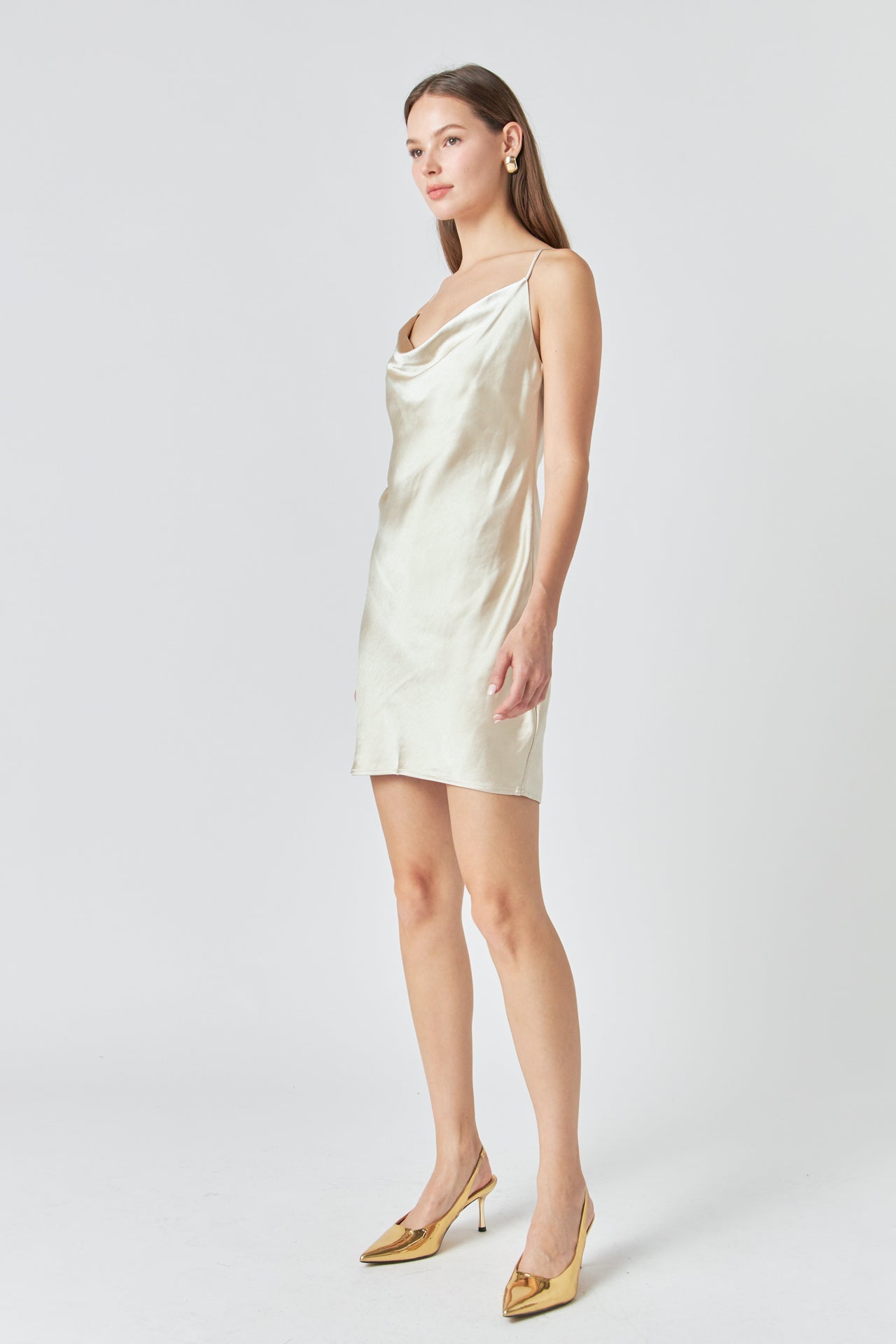 ENDLESS ROSE - Satin Slip Mini Dress - DRESSES available at Objectrare