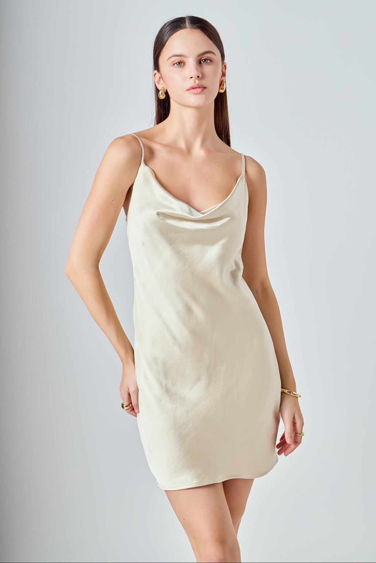 ENDLESS ROSE - Satin Slip Mini Dress - DRESSES available at Objectrare