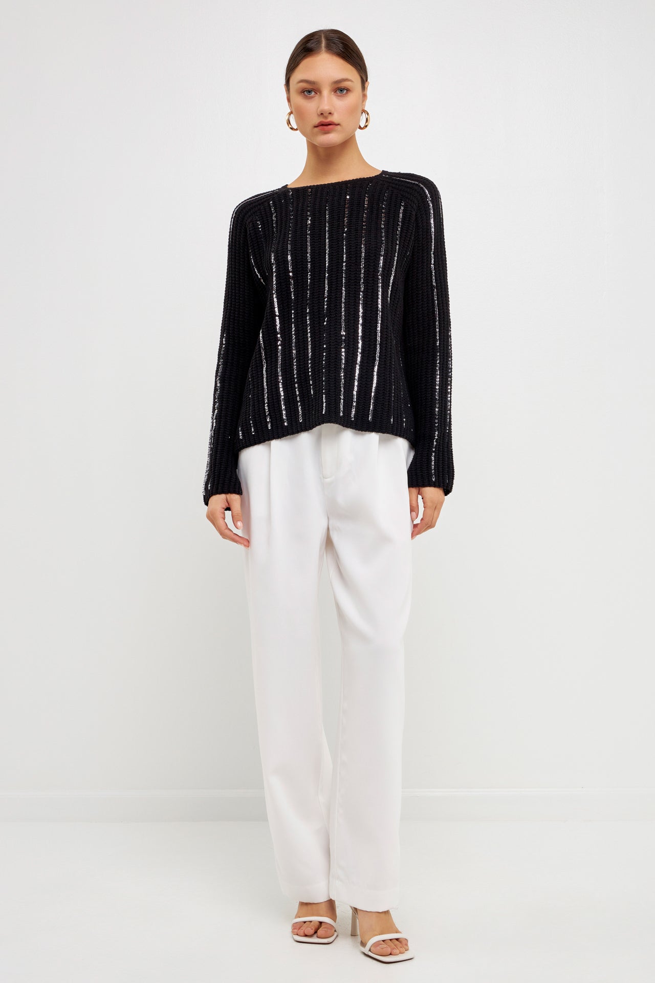 ENDLESS ROSE - Sequin Knit Sweater - SWEATERS & KNITS available at Objectrare
