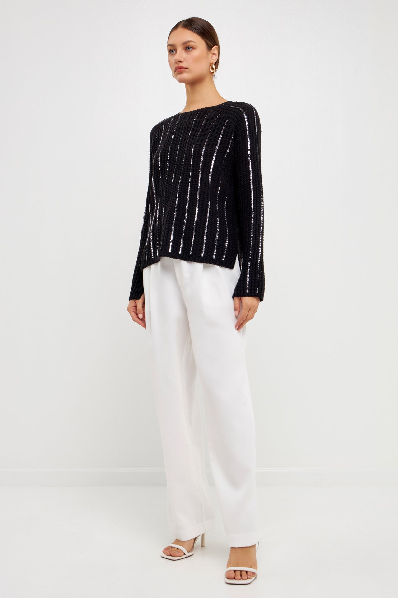 ENDLESS ROSE - Sequin Knit Sweater - SWEATERS & KNITS available at Objectrare