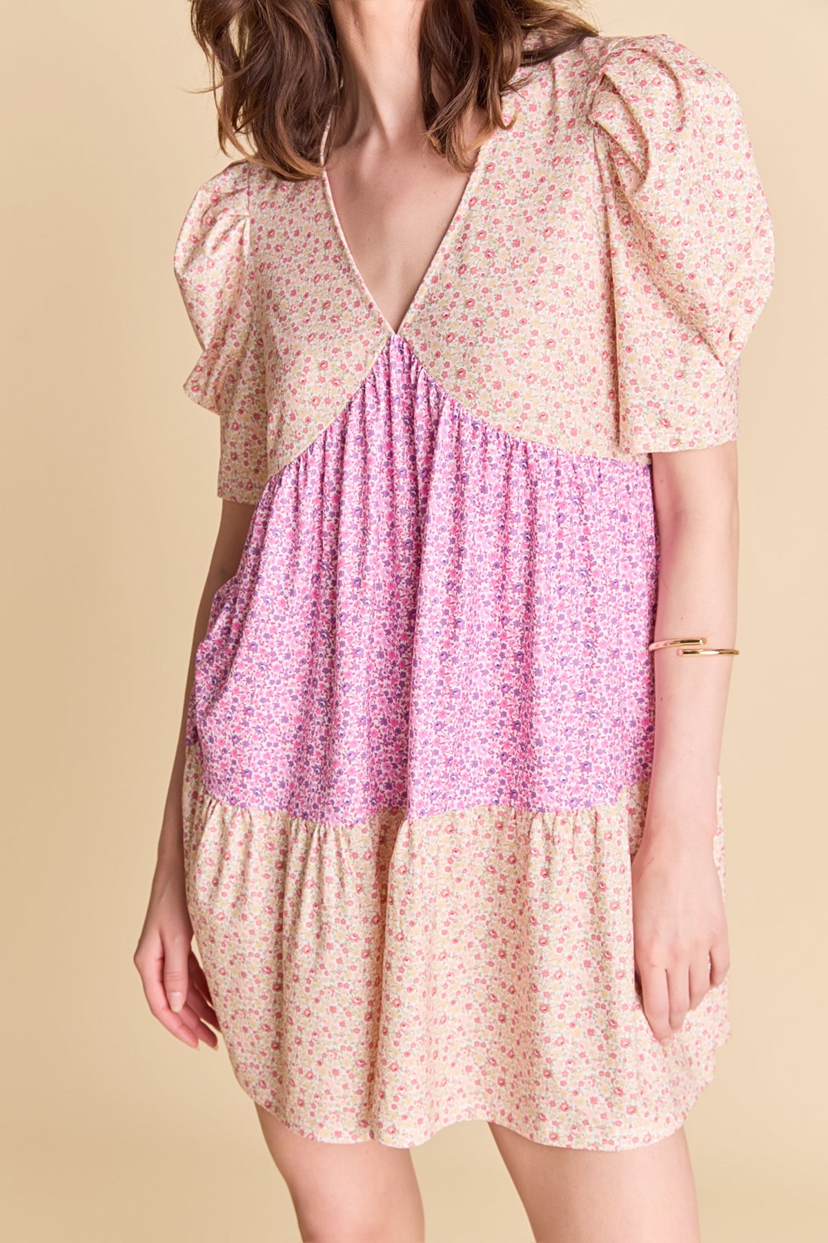 LA'VEN - Floral Knit Mini Dress - DRESSES available at Objectrare