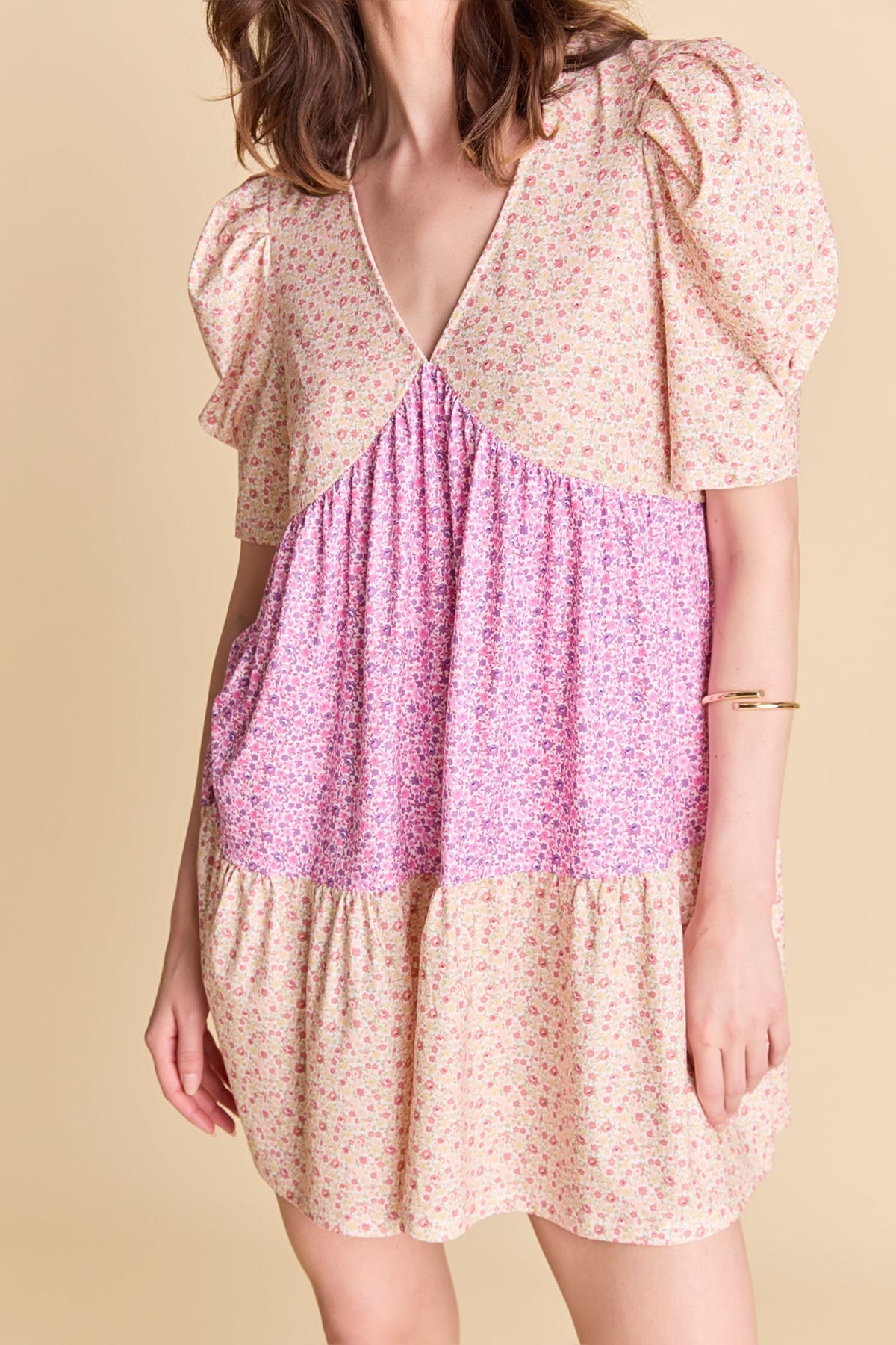 LA'VEN - Floral Knit Mini Dress - DRESSES available at Objectrare