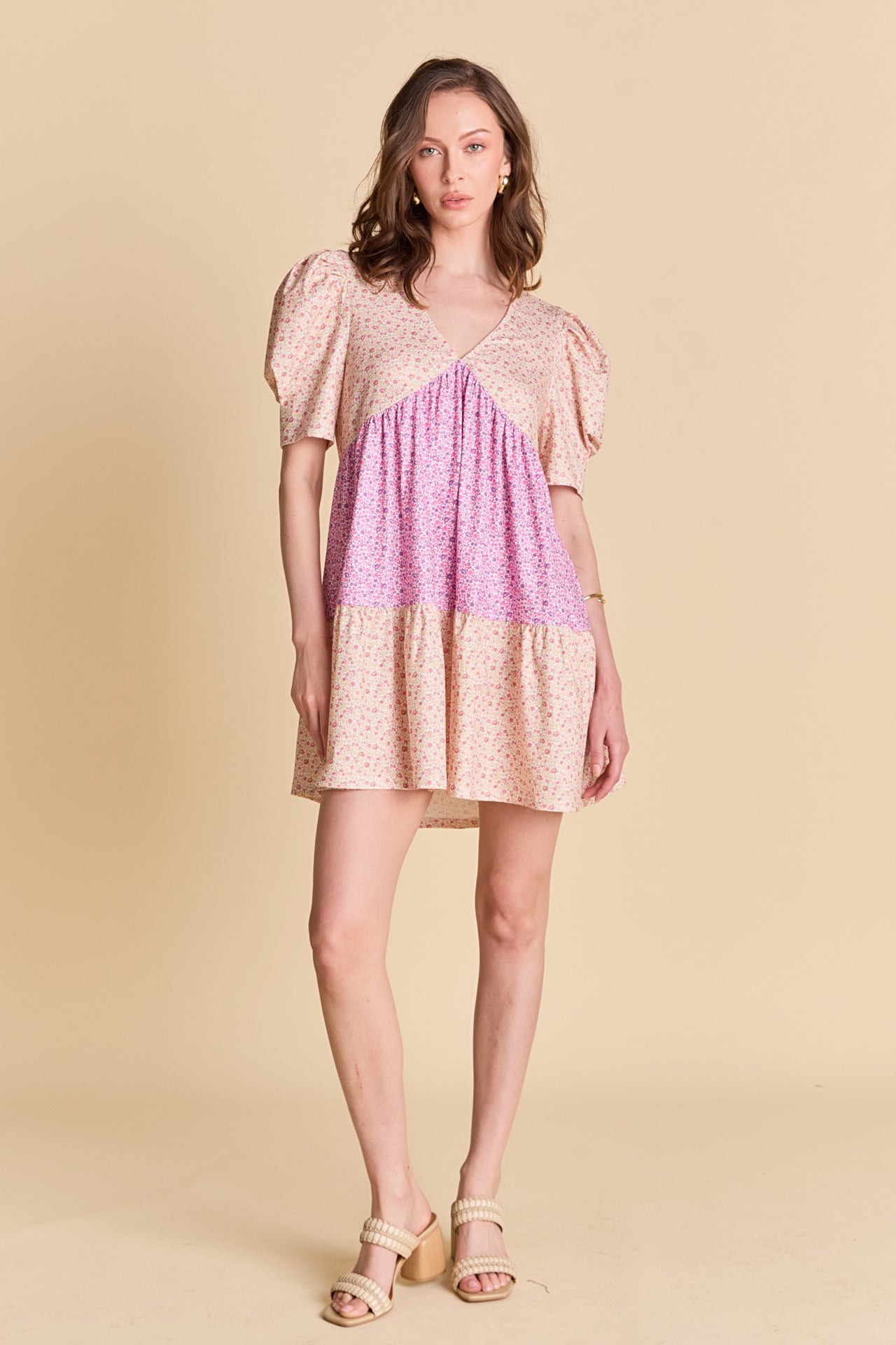 LA'VEN - Floral Knit Mini Dress - DRESSES available at Objectrare