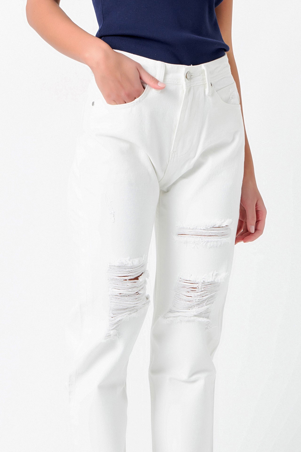 GREY LAB - Destroyed Jeans - JEANS available at Objectrare