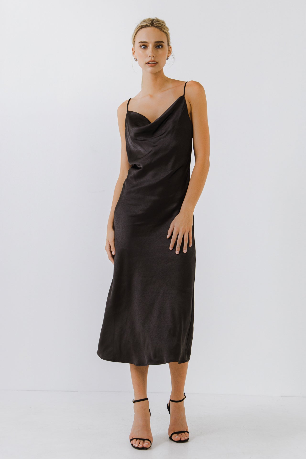 ENDLESS ROSE - Satin Midi Dress - DRESSES available at Objectrare