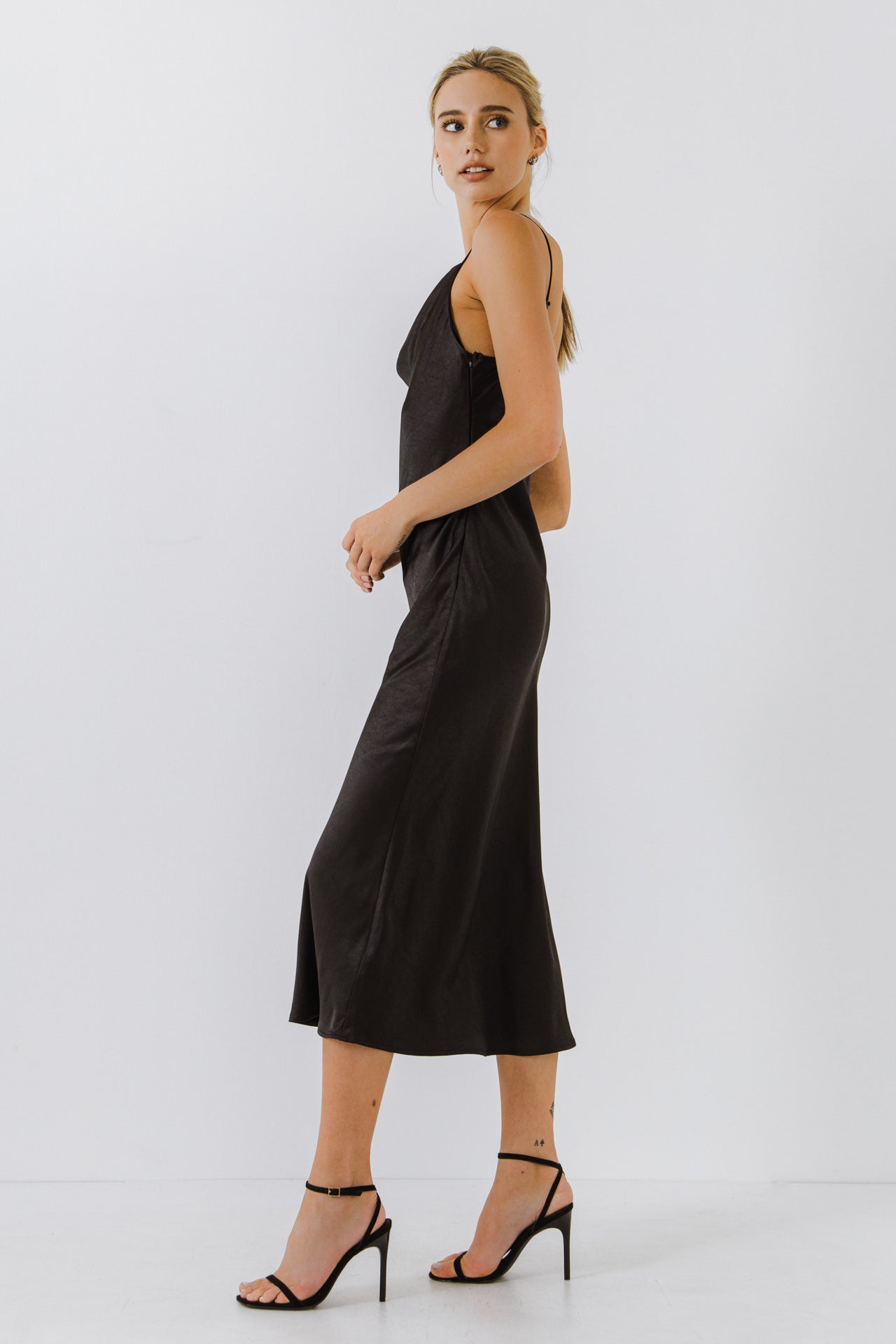 ENDLESS ROSE - Satin Midi Dress - DRESSES available at Objectrare