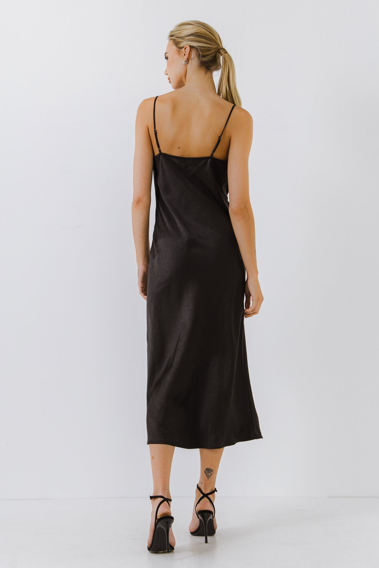ENDLESS ROSE - Satin Midi Dress - DRESSES available at Objectrare