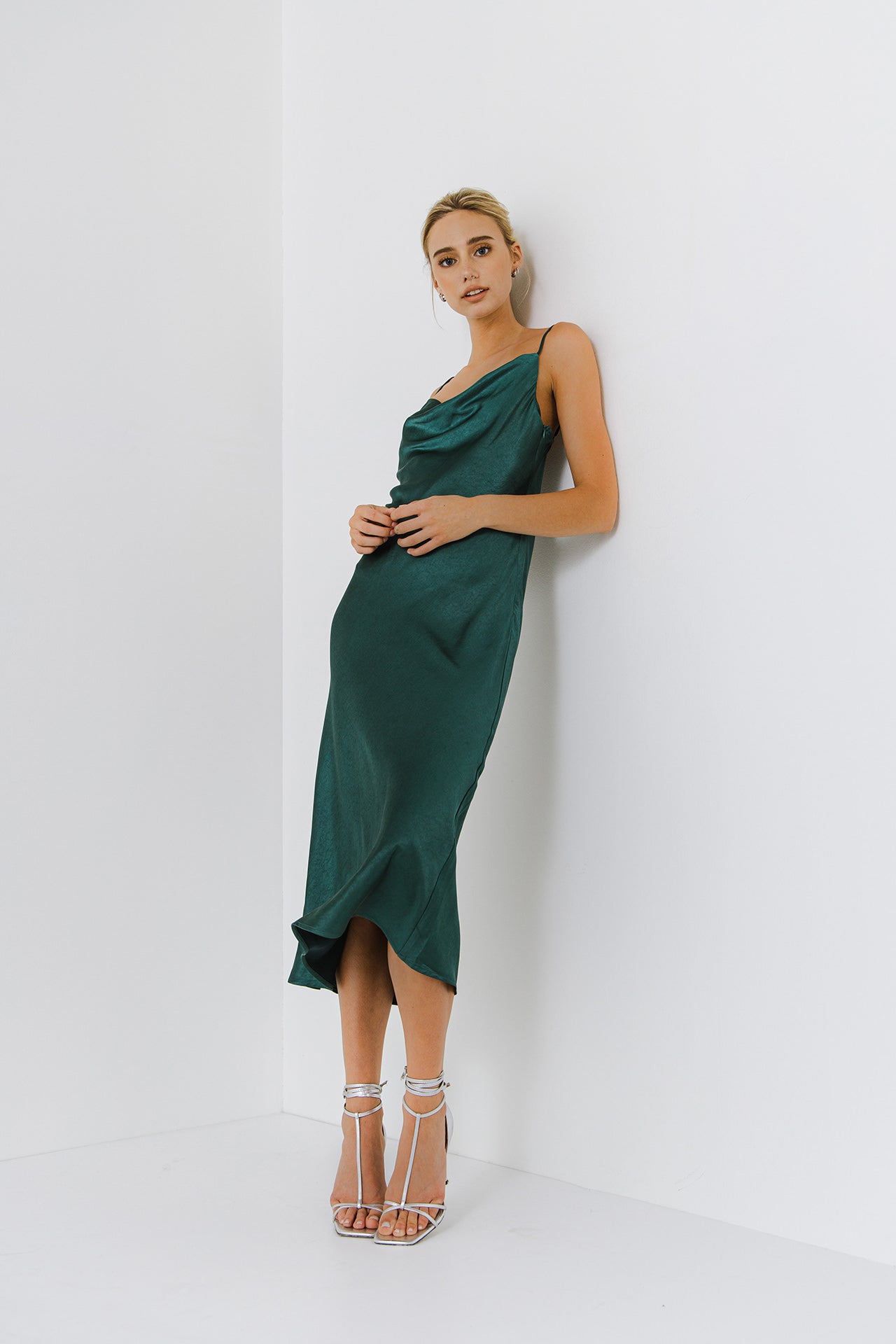 ENDLESS ROSE - Satin Midi Dress - DRESSES available at Objectrare