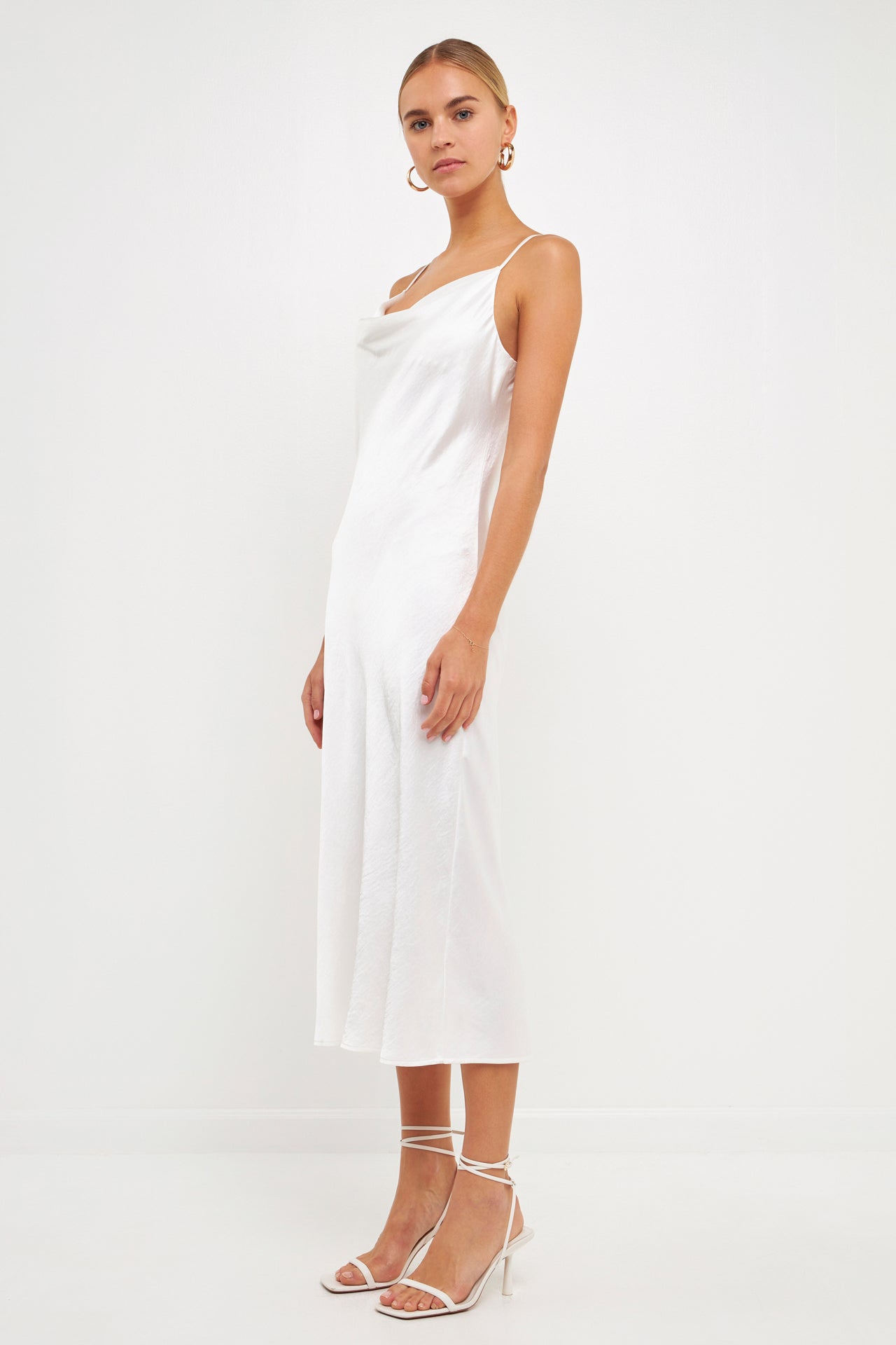 ENDLESS ROSE - Satin Midi Dress - DRESSES available at Objectrare