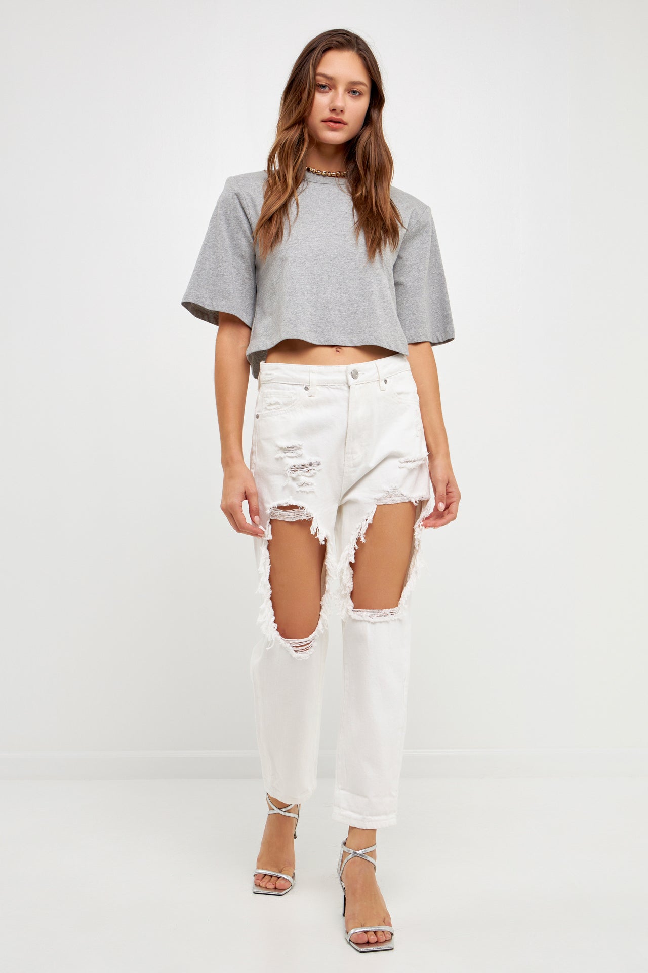 GREY LAB - Distressed Jeans - JEANS available at Objectrare
