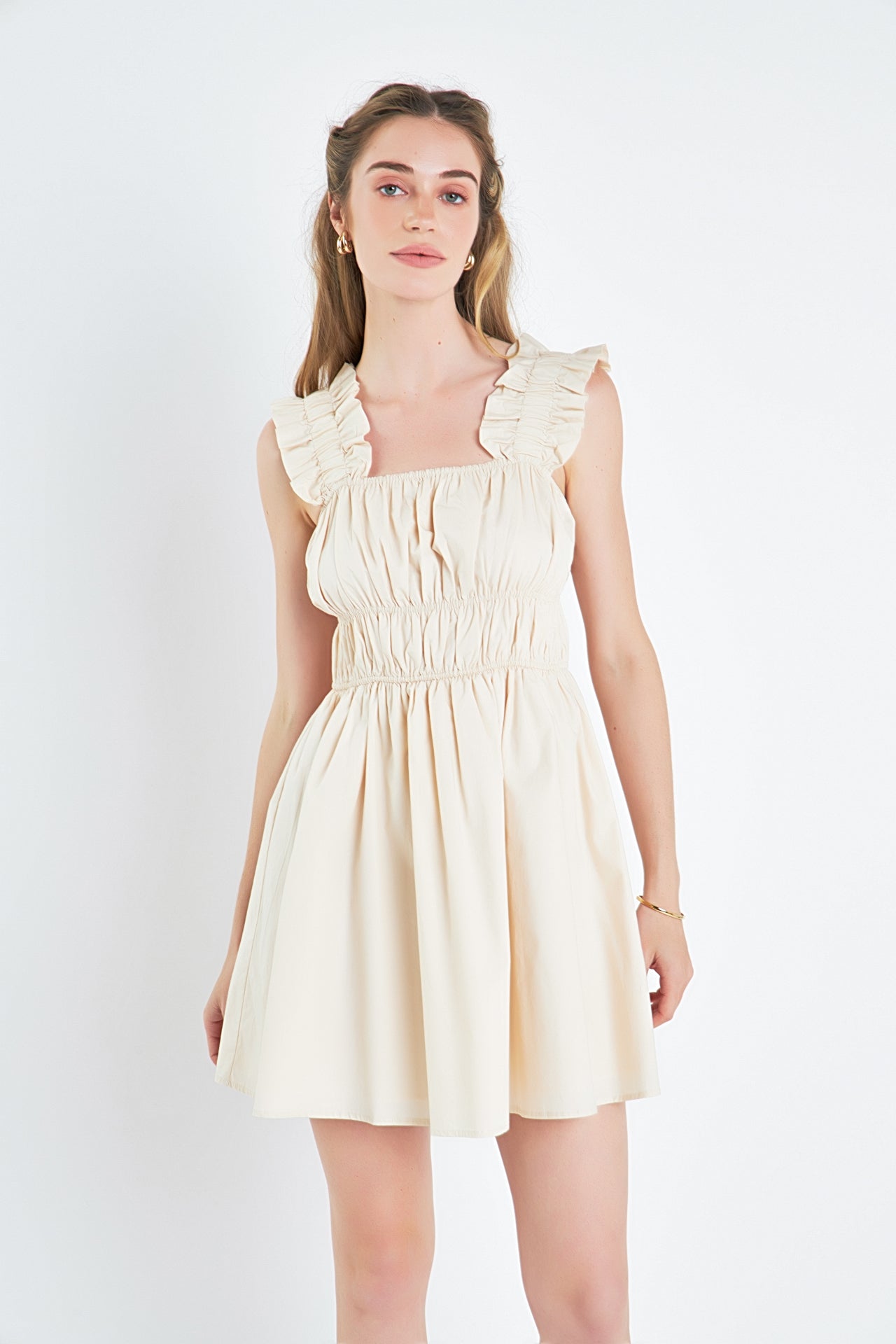 ENGLISH FACTORY - Ruffled Detail Mini Dress - DRESSES available at Objectrare