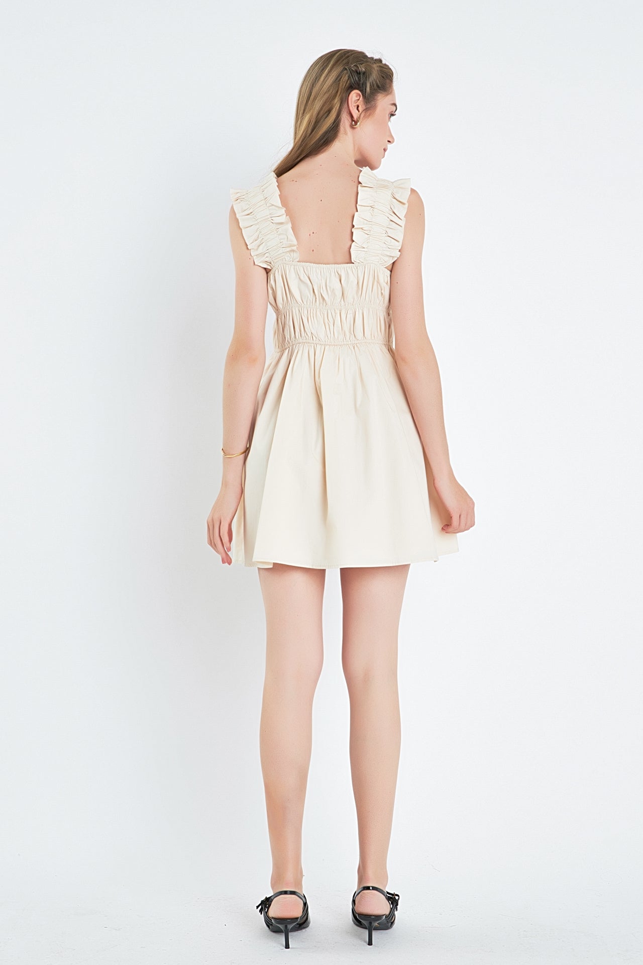 ENGLISH FACTORY - Ruffled Detail Mini Dress - DRESSES available at Objectrare