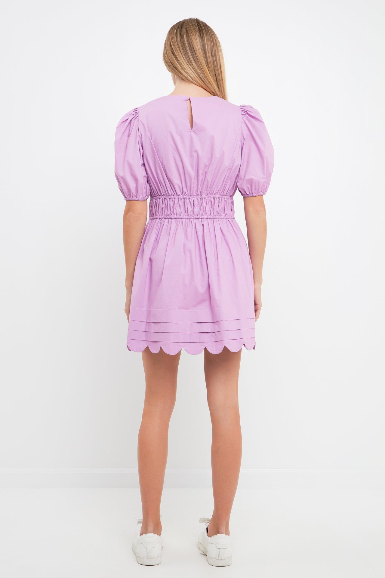 ENGLISH FACTORY - Scallop Detail Mini Dress - DRESSES available at Objectrare