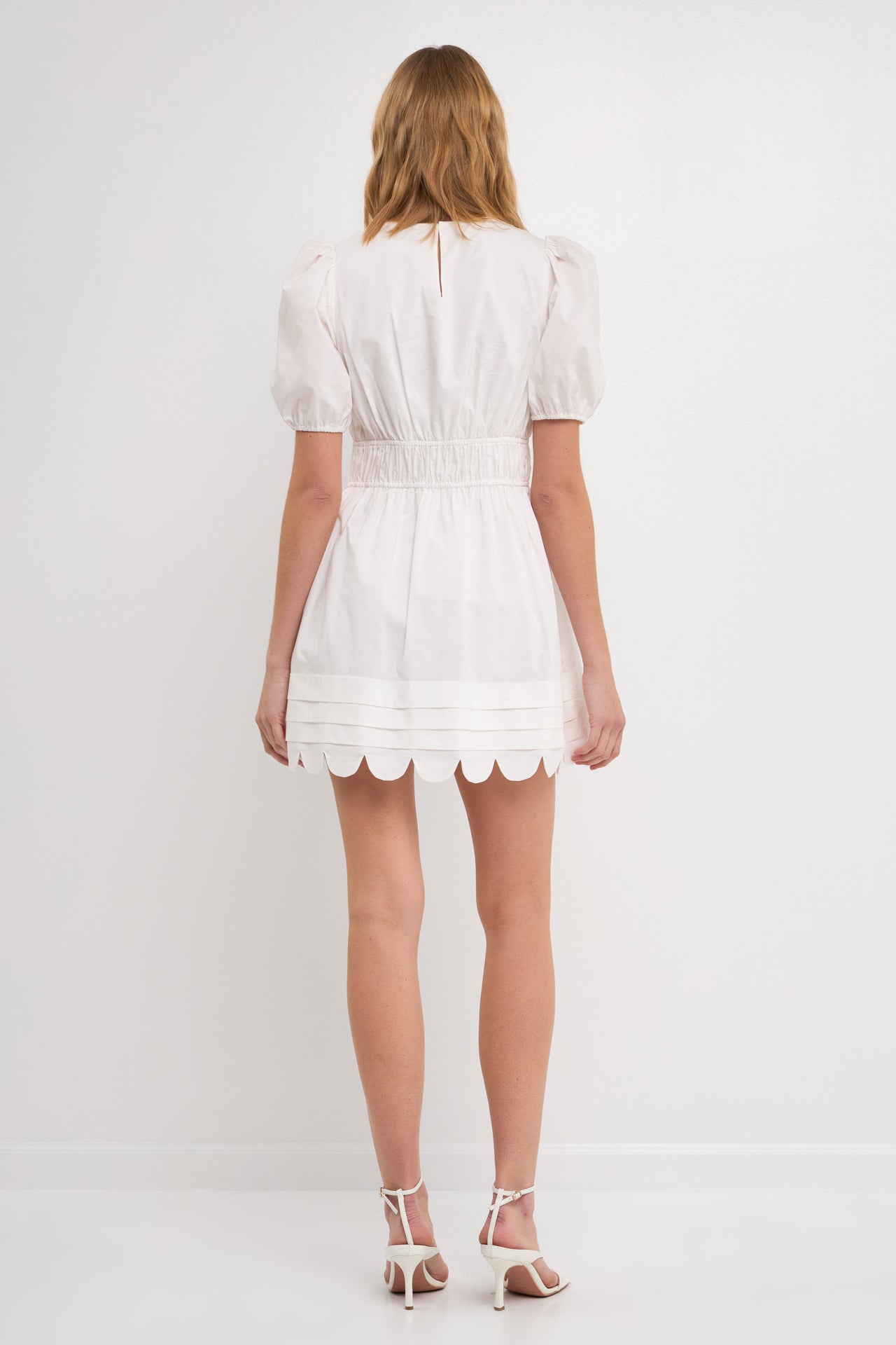 ENGLISH FACTORY - Scallop Detail Mini Dress - DRESSES available at Objectrare