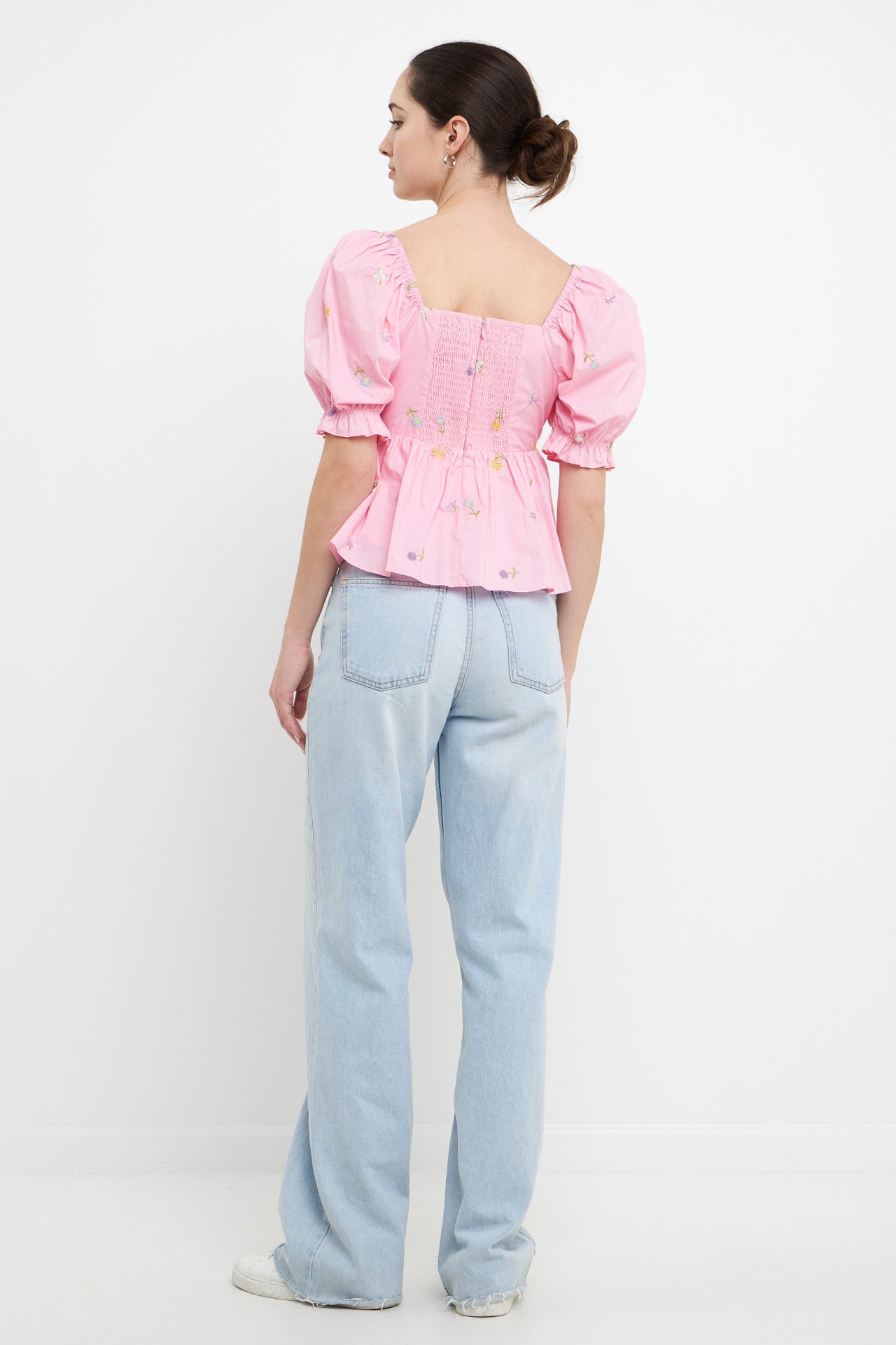 ENGLISH FACTORY - Multi Floral Embroidery Top - TOPS available at Objectrare