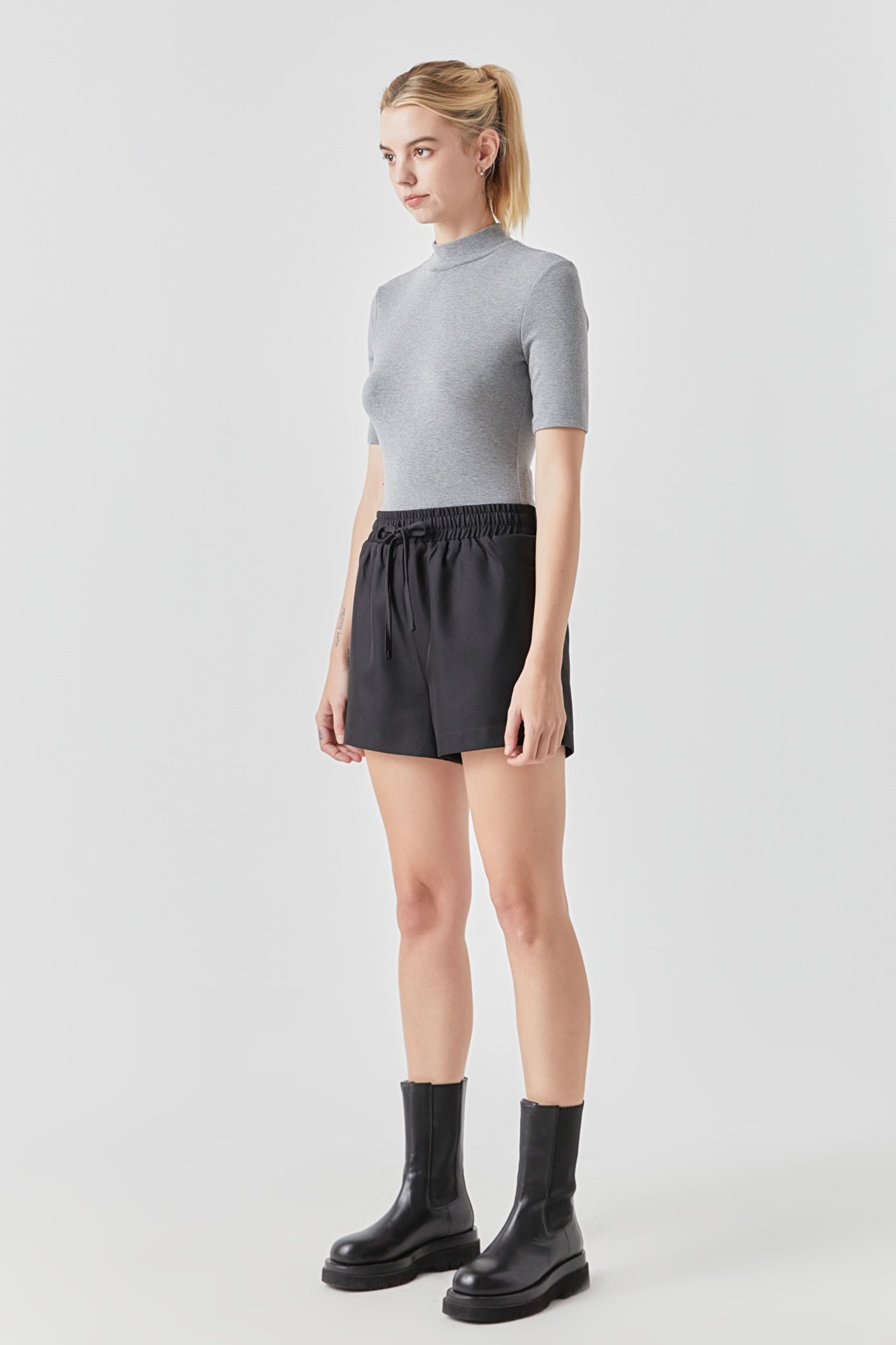 GREY LAB - Elastic Waist Shorts - SHORTS available at Objectrare