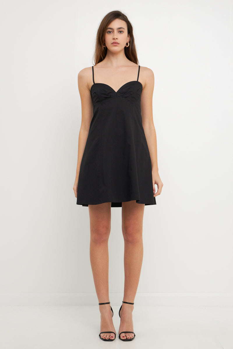 ENDLESS ROSE - Sweetheart Neckline Mini Dress - DRESSES available at Objectrare