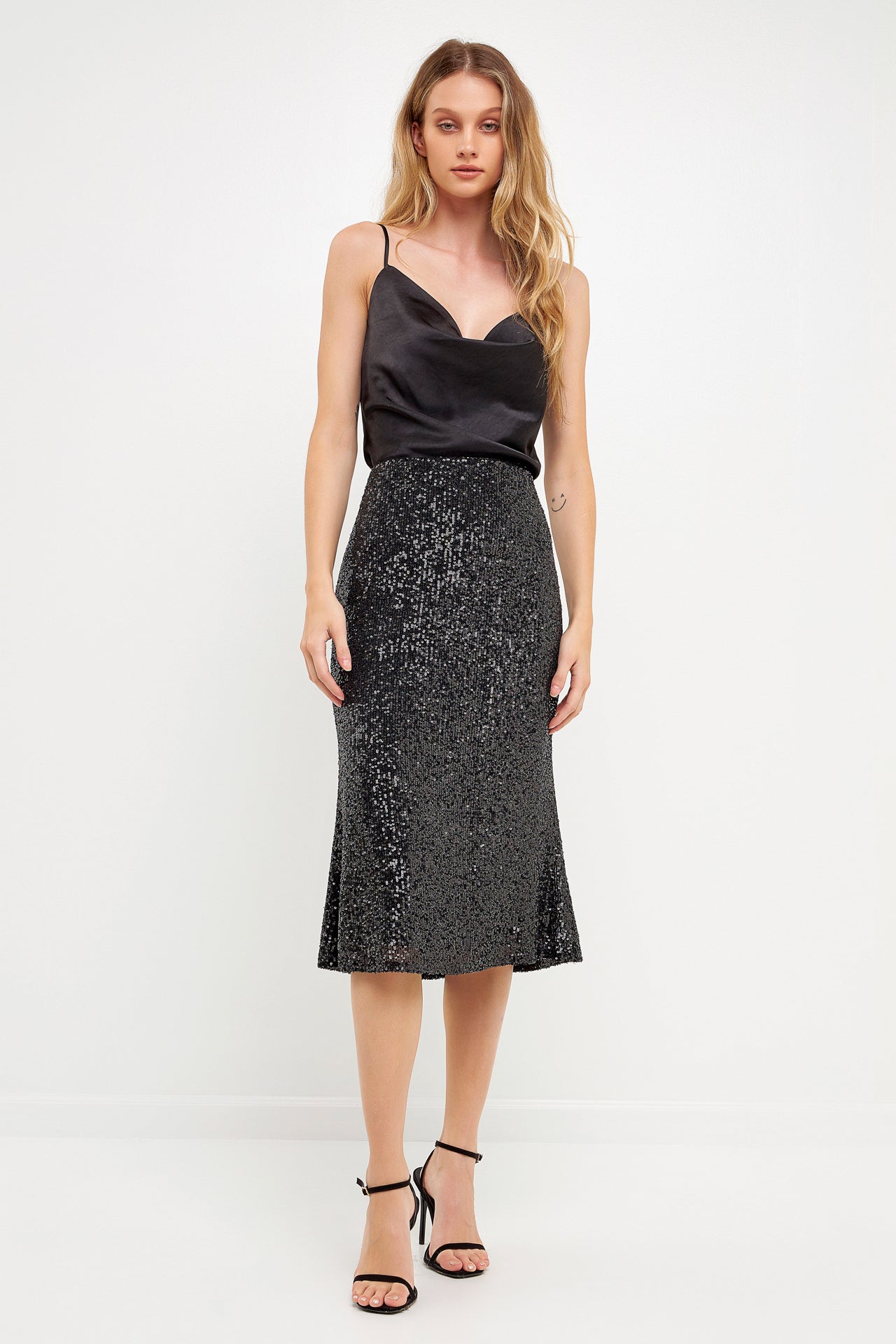 ENGLISH FACTORY - Sequins Midi Skirt - SKIRTS available at Objectrare