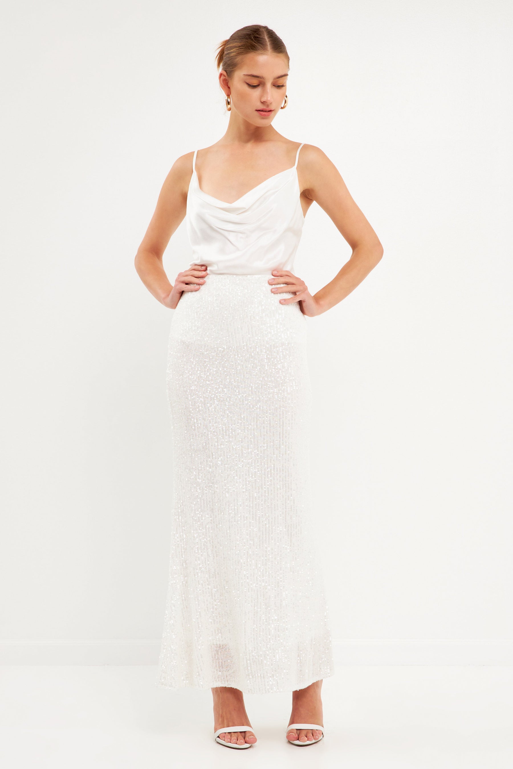 ENDLESS ROSE - Sequin Maxi Skirt - SKIRTS available at Objectrare