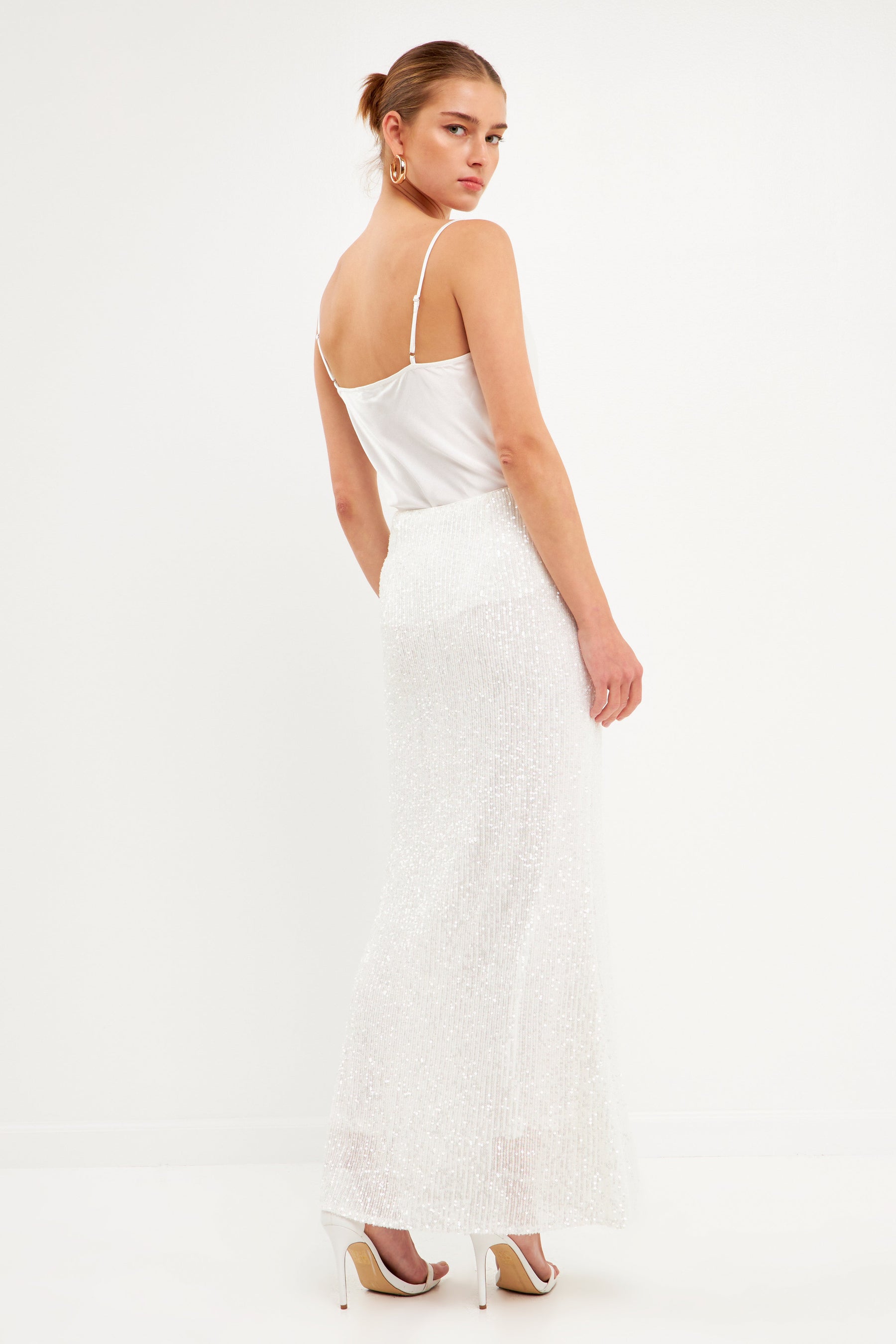 ENDLESS ROSE - Sequin Maxi Skirt - SKIRTS available at Objectrare