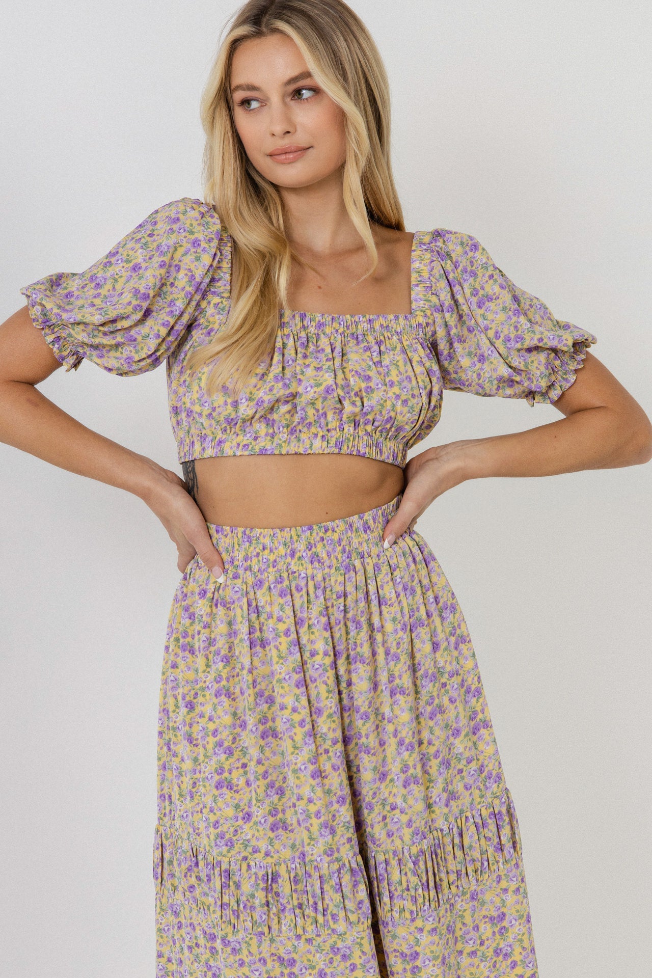 ENGLISH FACTORY - Women Woven Floral Cropped Blouse - TOPS available at Objectrare