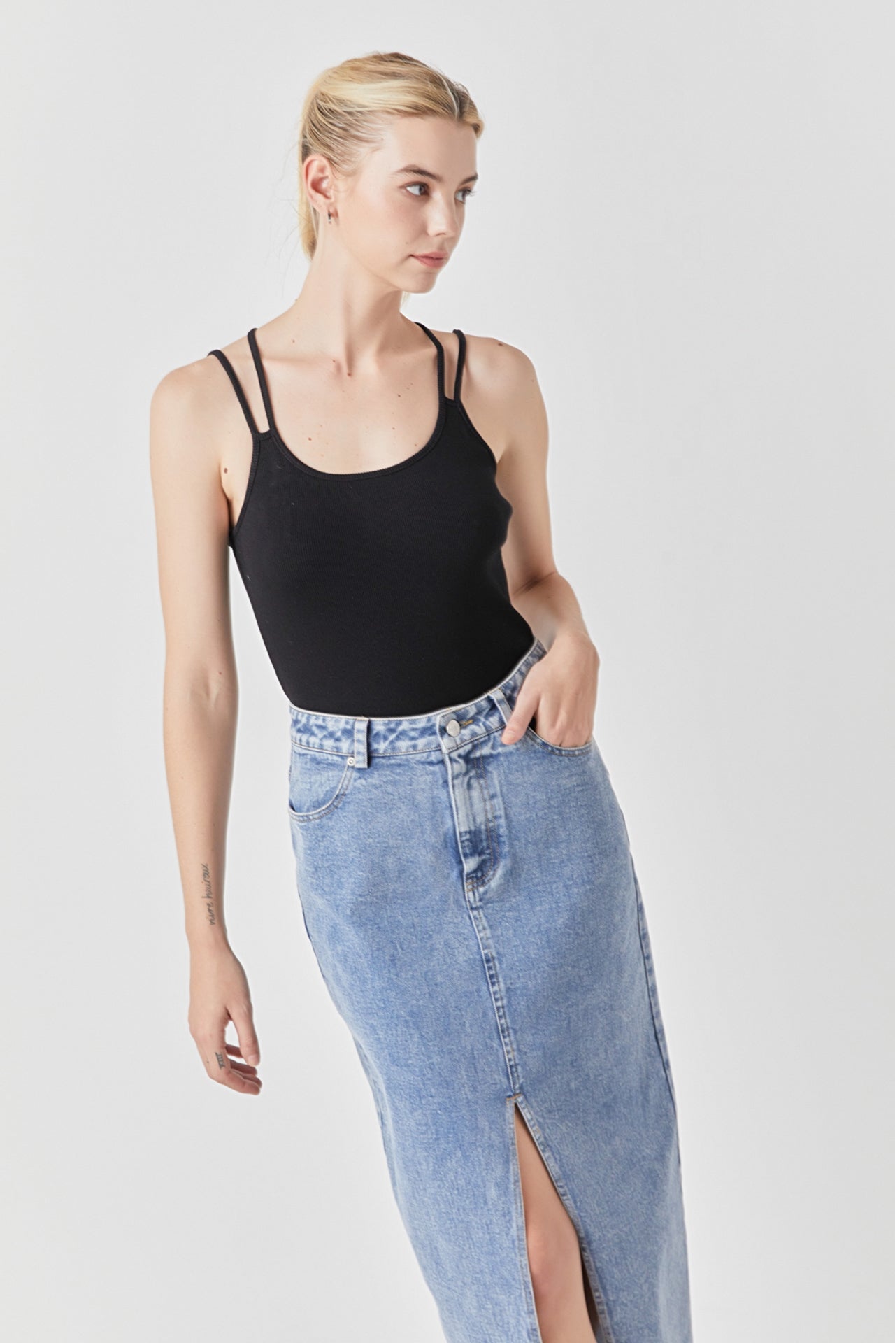 GREY LAB - 2 Straps Knit Bodysuit - BODYSUIT available at Objectrare