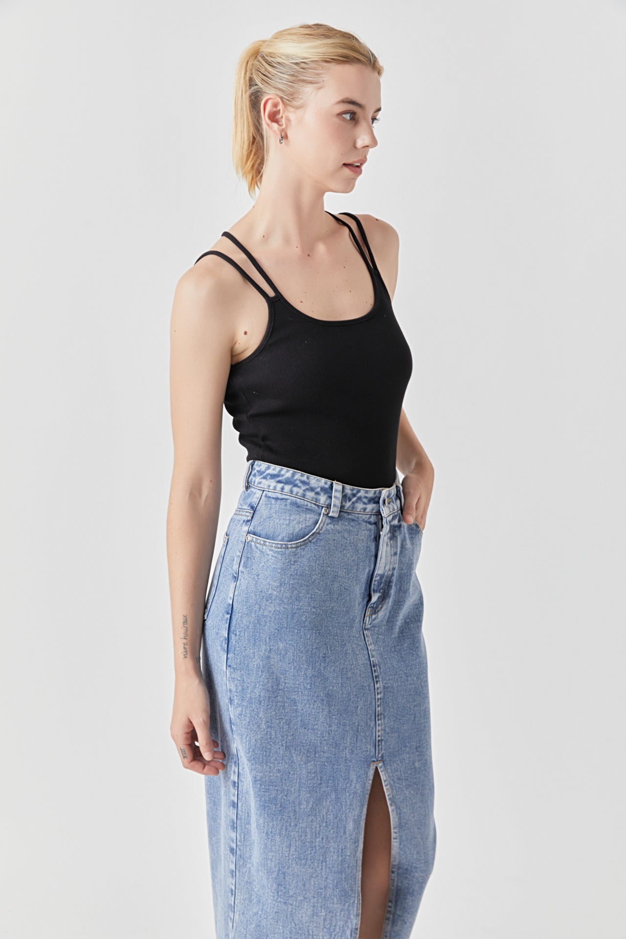 GREY LAB - 2 Straps Knit Bodysuit - BODYSUIT available at Objectrare