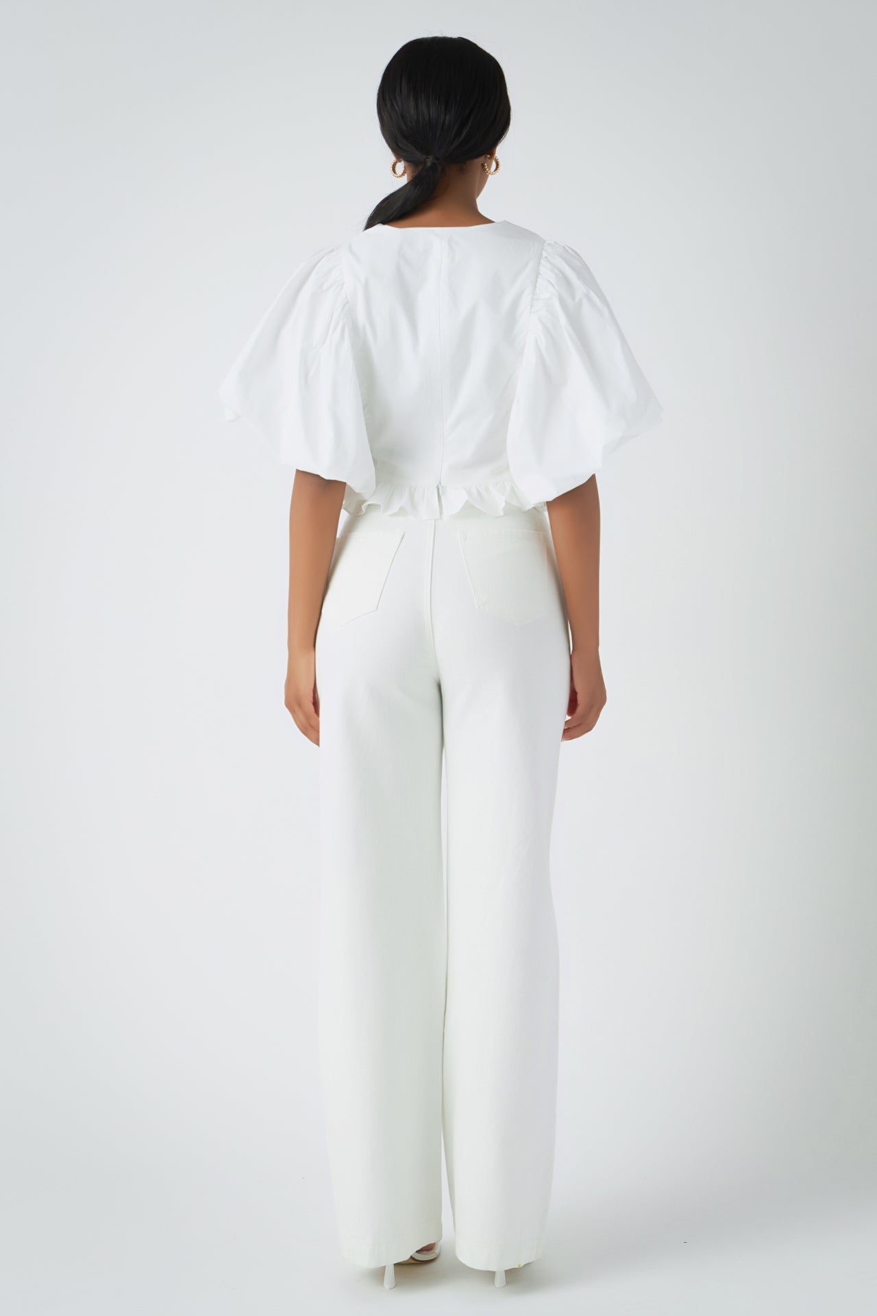 ENDLESS ROSE - Puff Sleeve Detail Top - TOPS available at Objectrare