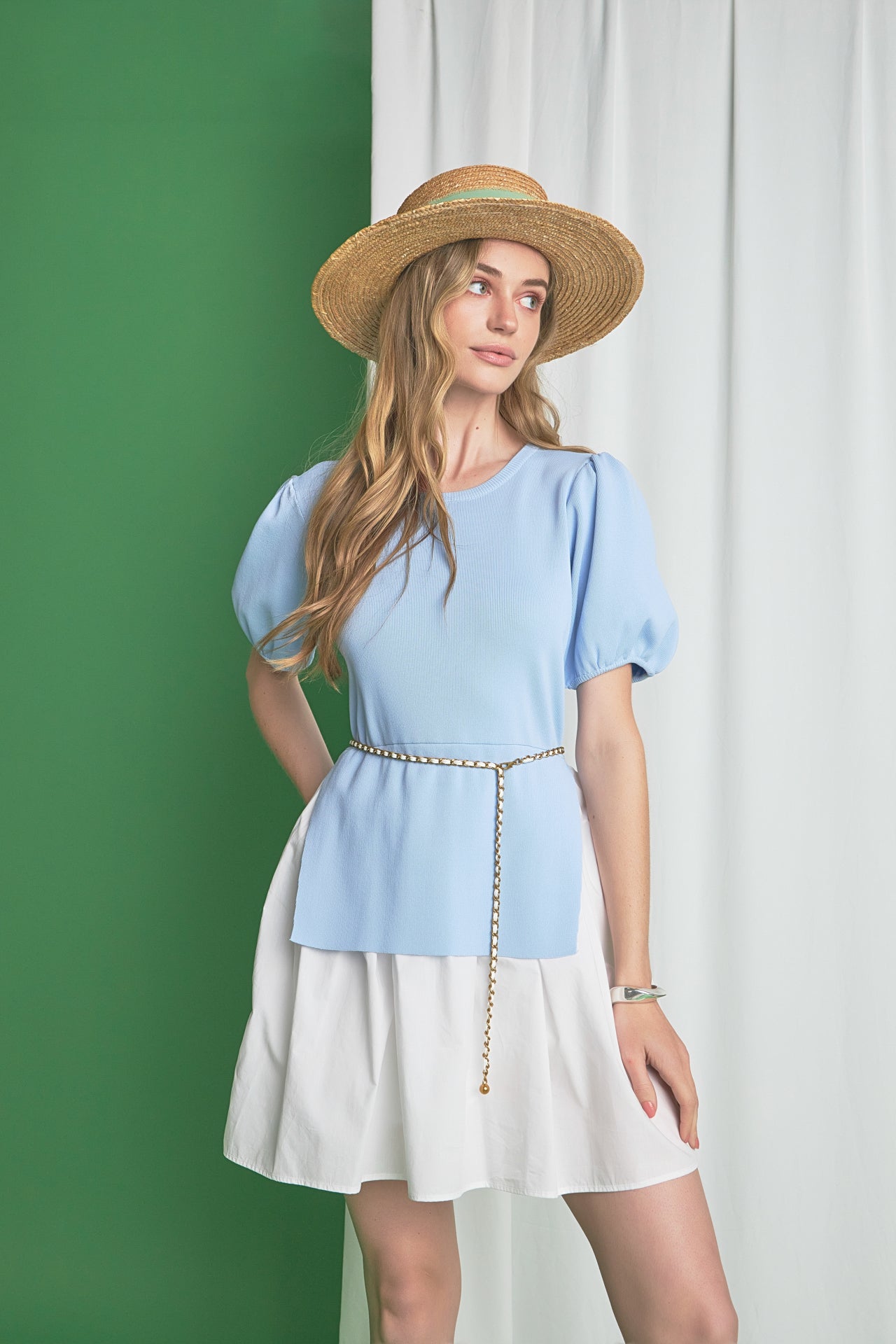 ENGLISH FACTORY - Mixed Media Knit Mini Dress - DRESSES available at Objectrare