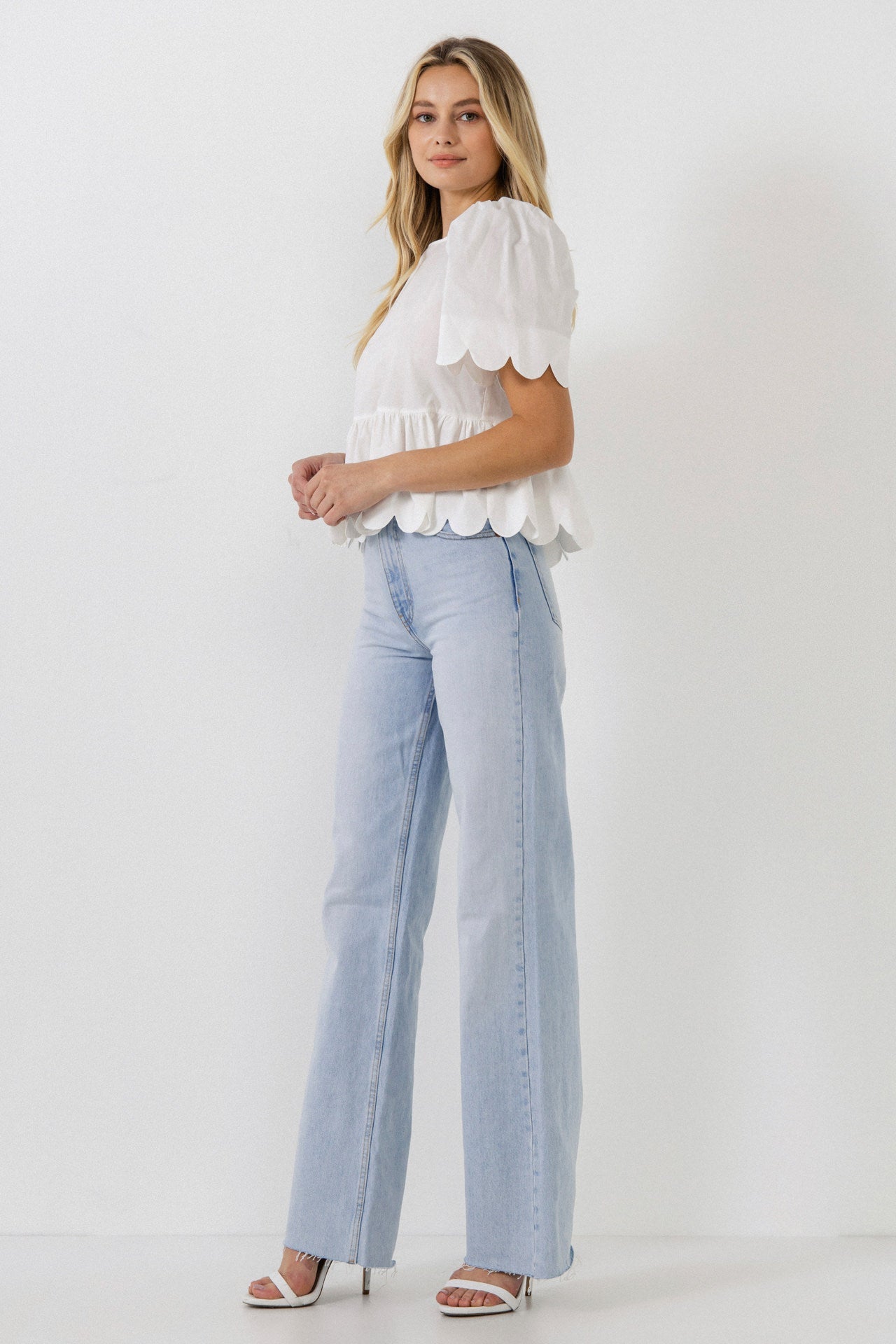 ENGLISH FACTORY - Scallop Edge Top - TOPS available at Objectrare