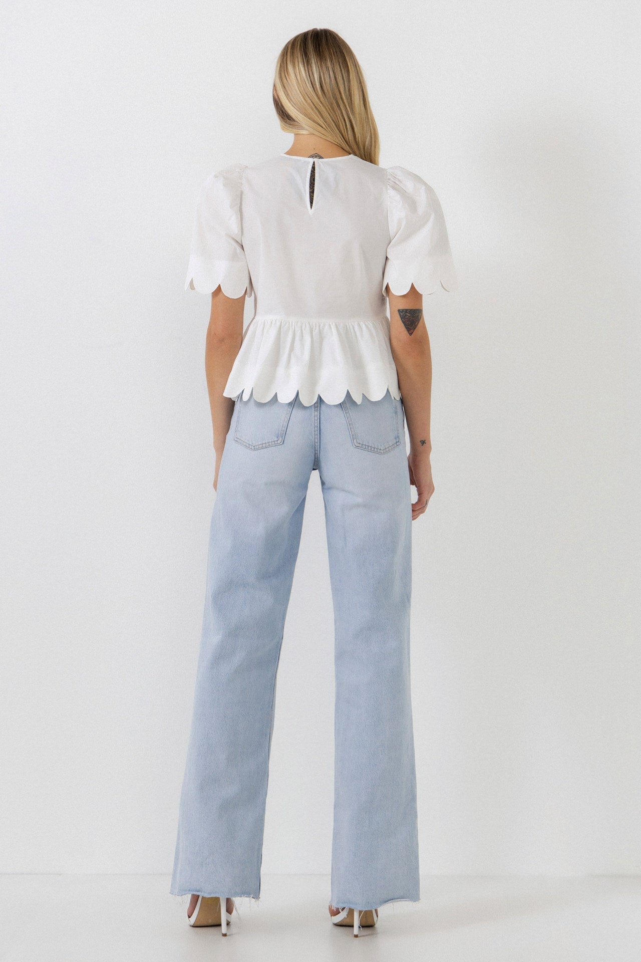 ENGLISH FACTORY - Scallop Edge Top - TOPS available at Objectrare