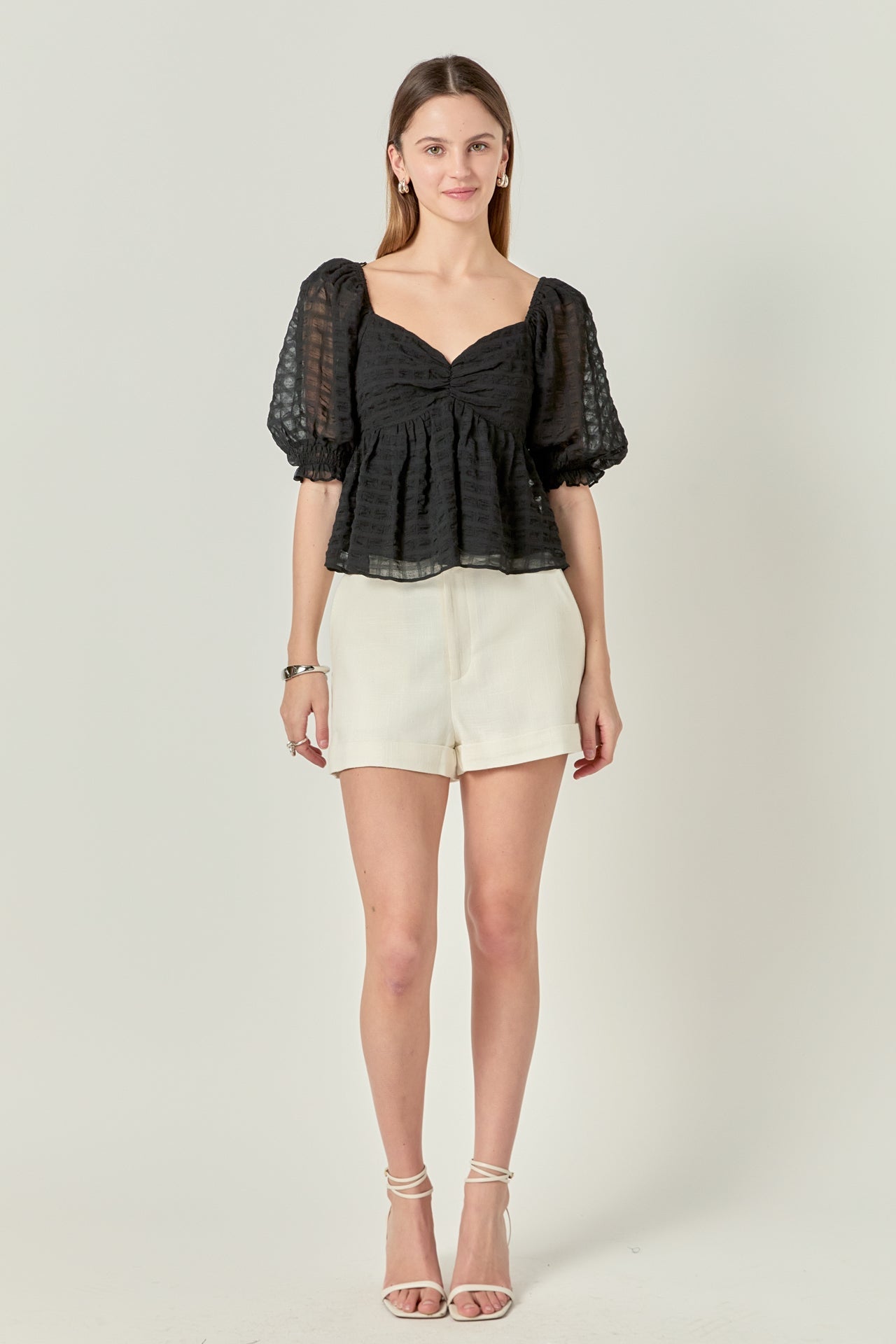 ENGLISH FACTORY - Gingham Chiffon Top - TOPS available at Objectrare