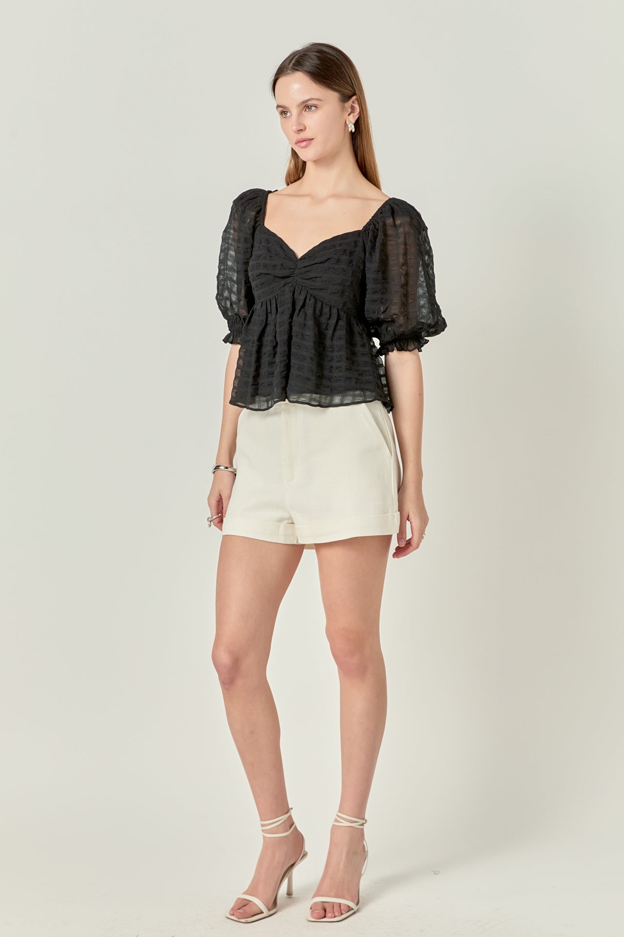 ENGLISH FACTORY - Gingham Chiffon Top - TOPS available at Objectrare