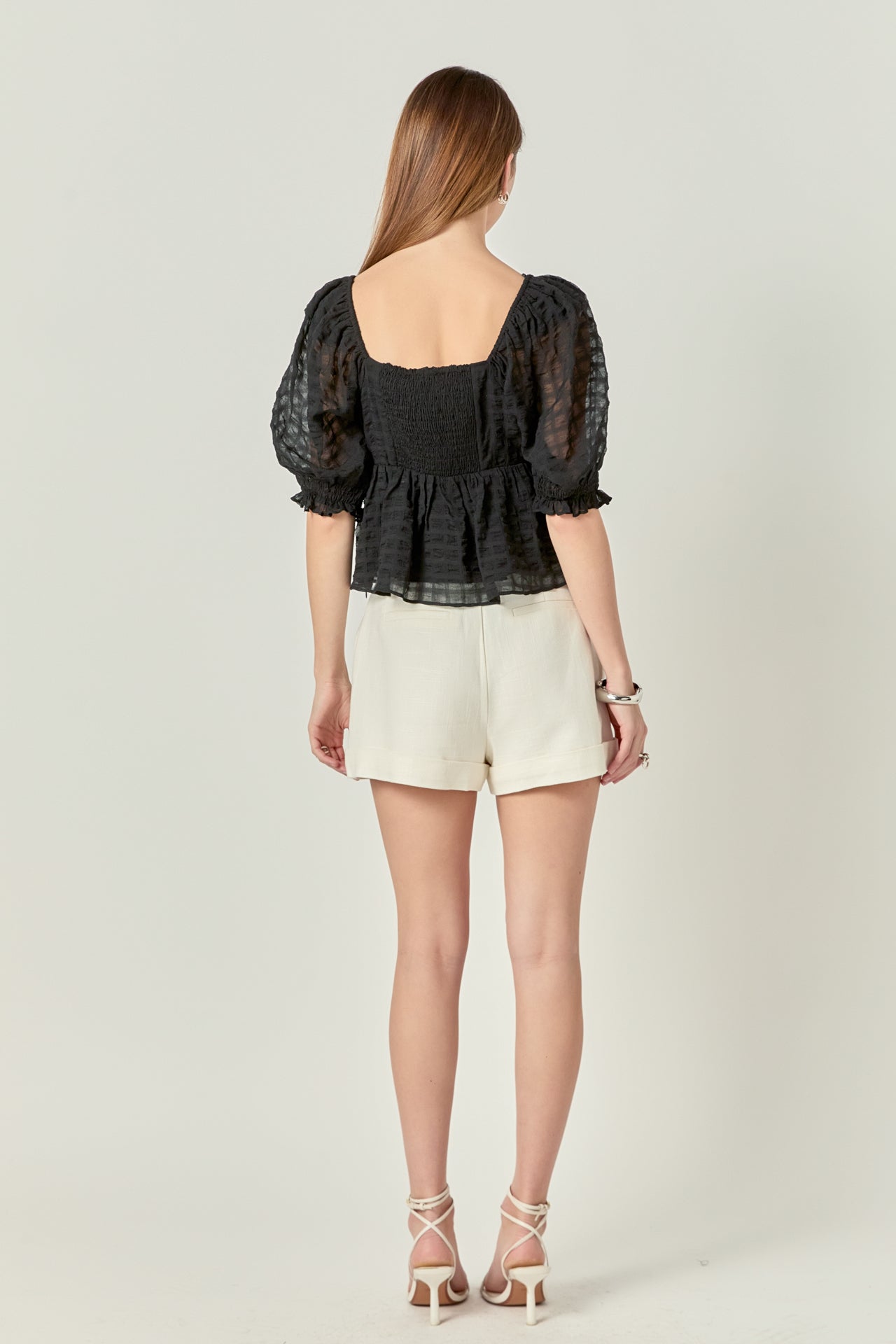 ENGLISH FACTORY - Gingham Chiffon Top - TOPS available at Objectrare