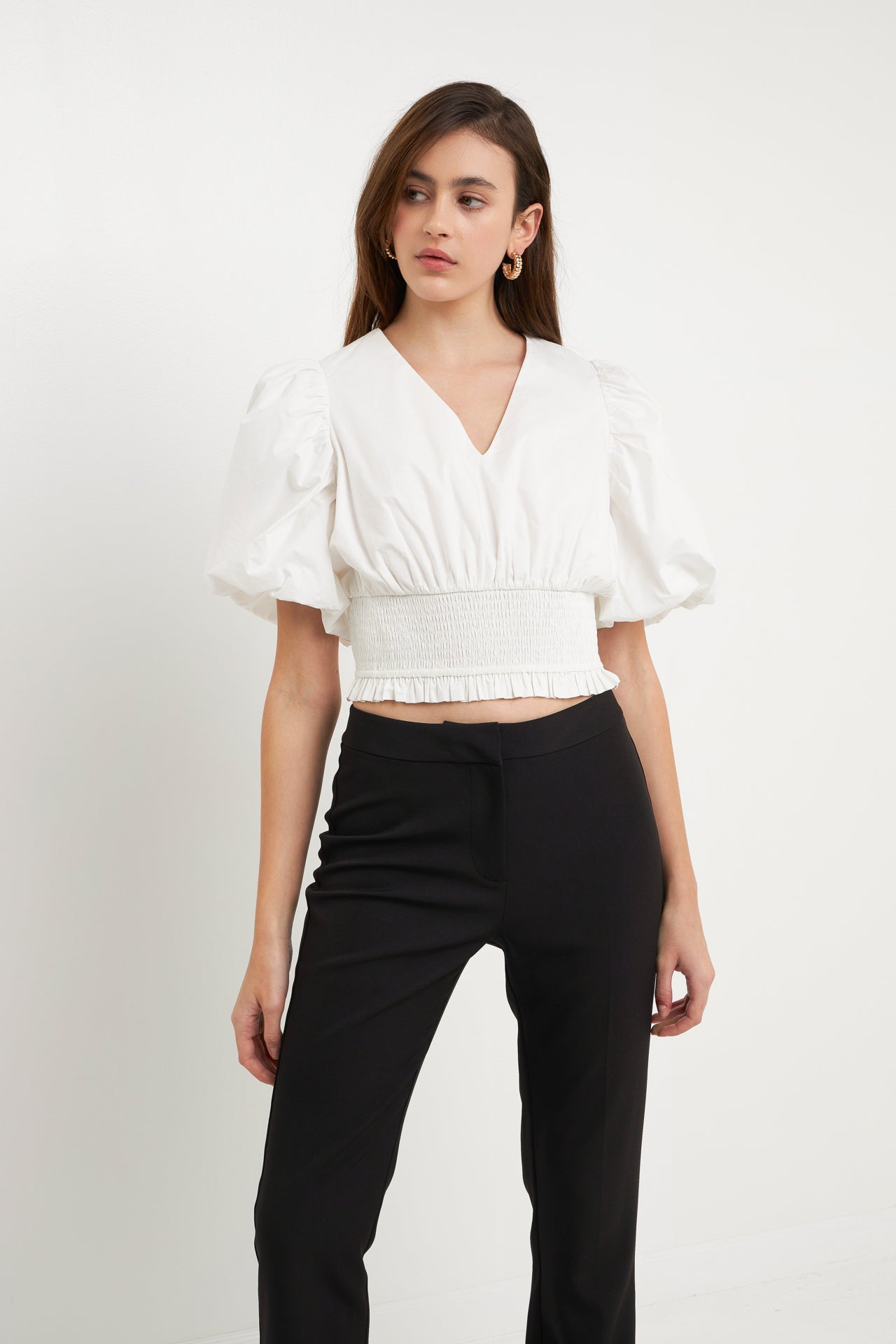 ENDLESS ROSE - Smocked waist Top - TOPS available at Objectrare