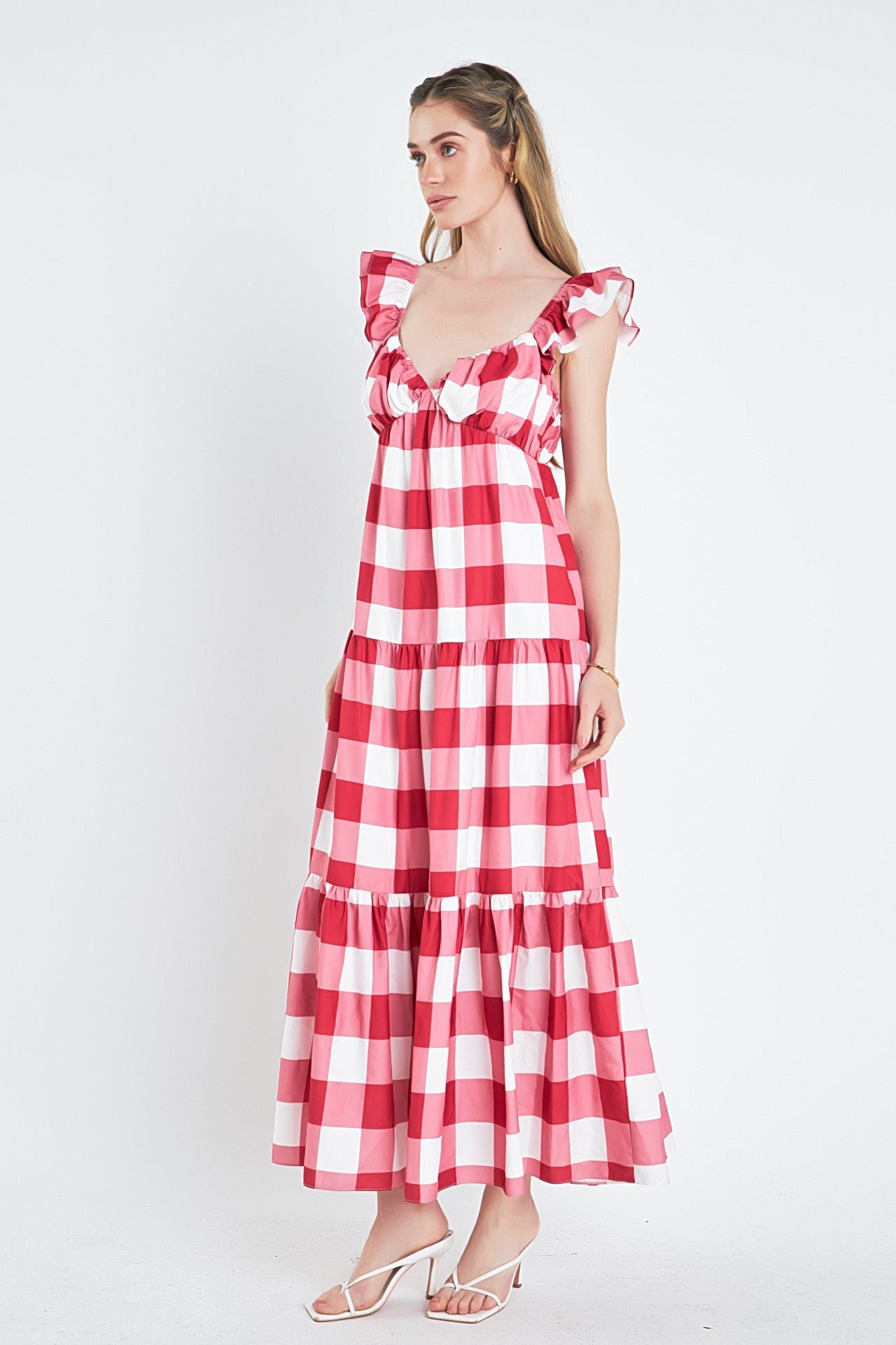 ENGLISH FACTORY - Gingham Maxi Dress - DRESSES available at Objectrare