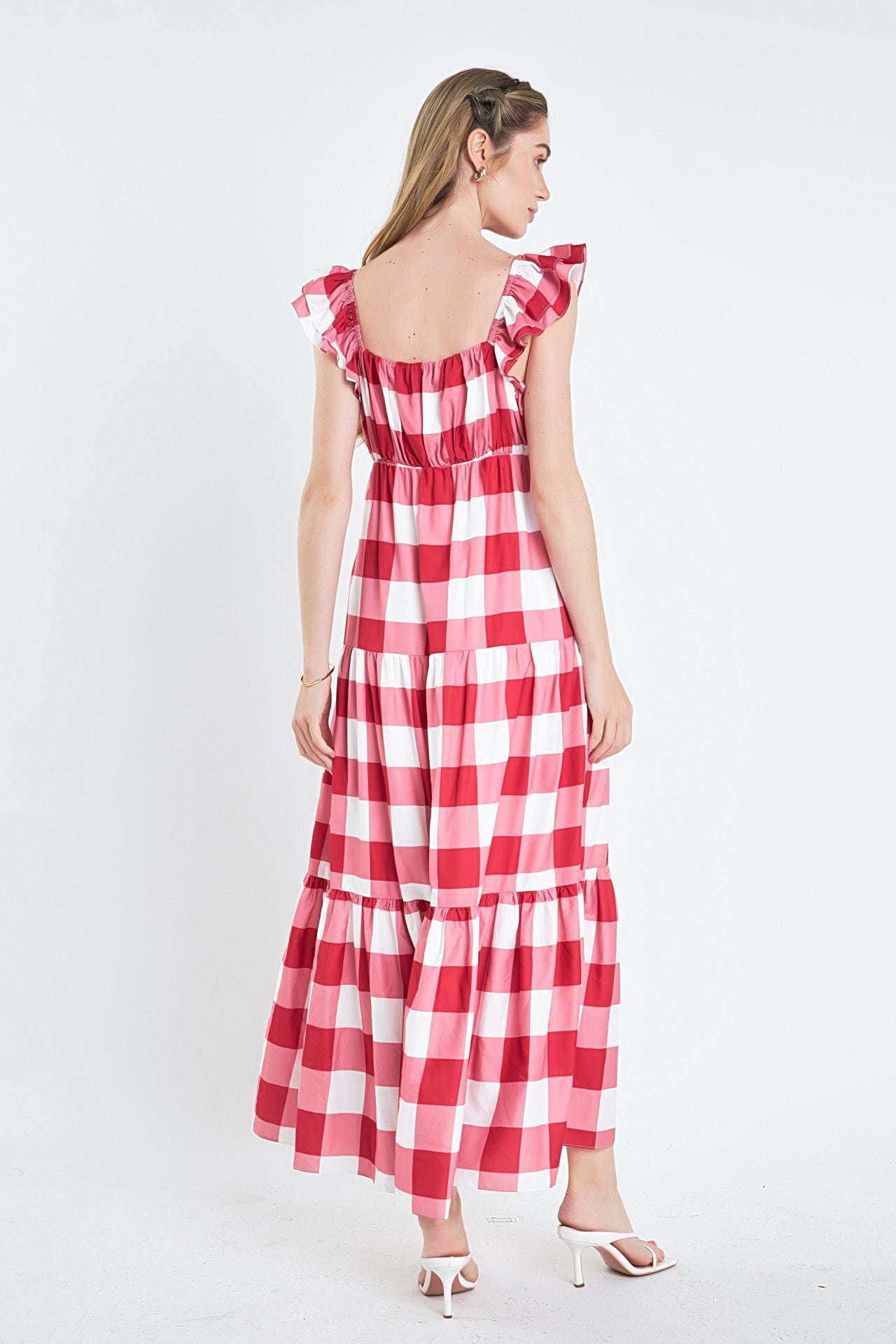 ENGLISH FACTORY - Gingham Maxi Dress - DRESSES available at Objectrare