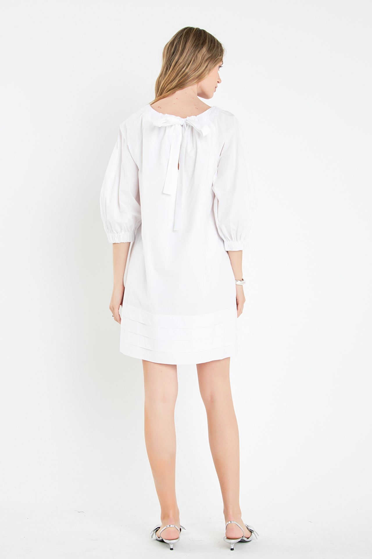 ENGLISH FACTORY - Pleats Detail Boxy Mini Dress - DRESSES available at Objectrare