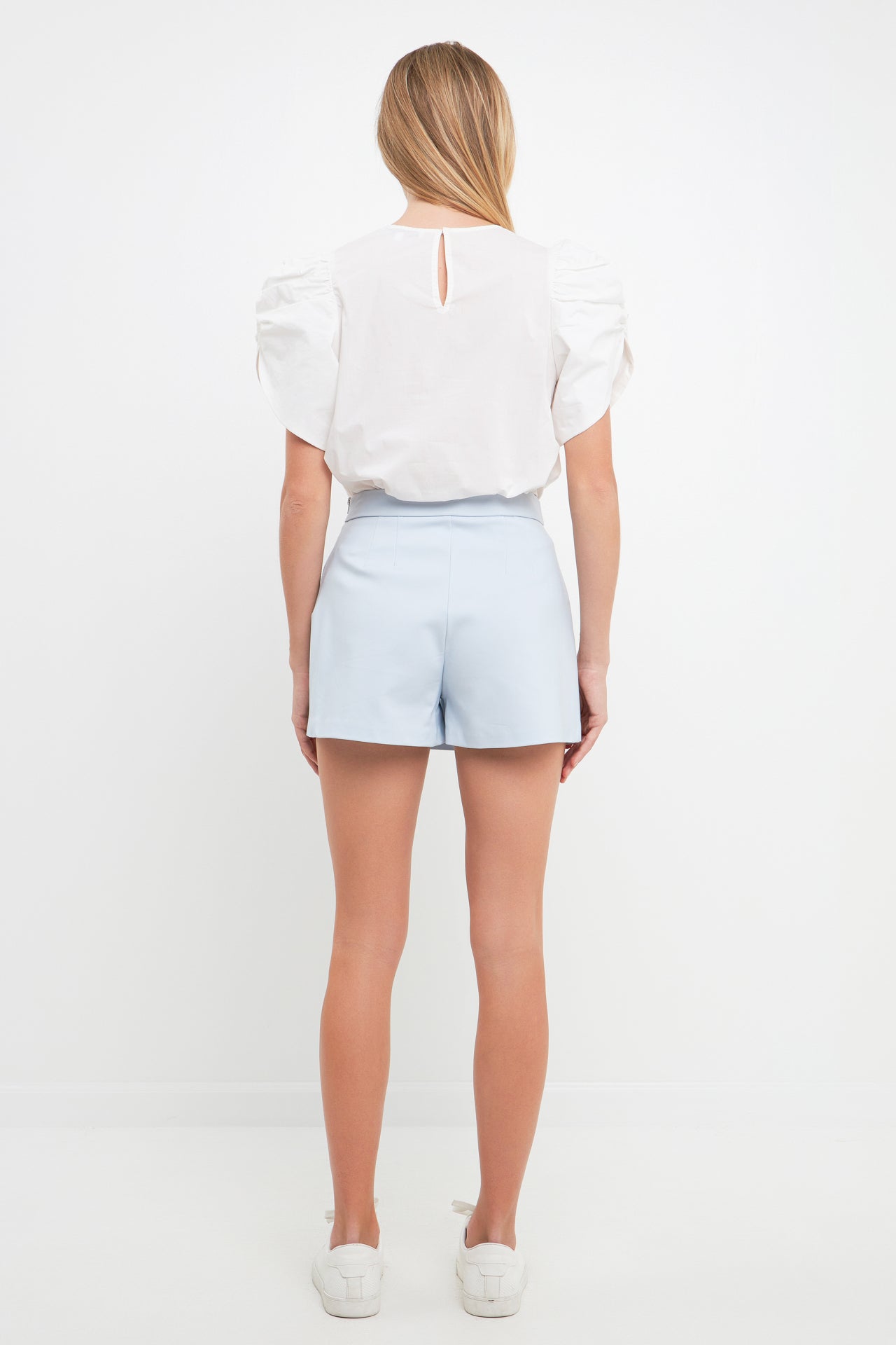 ENGLISH FACTORY - Shirring Detail Sleeve Top - TOPS available at Objectrare