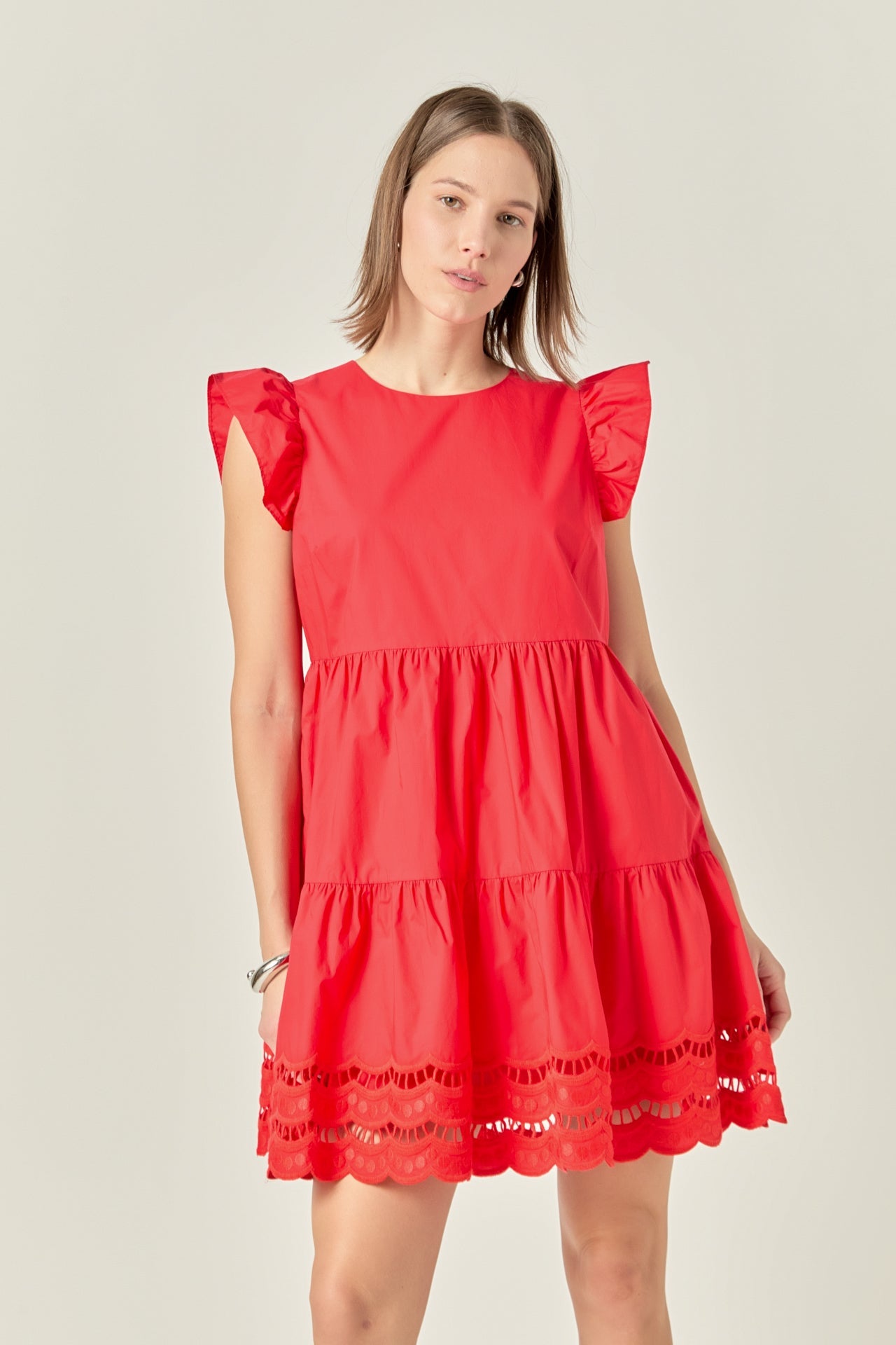 Embroidery Detail Mini Dress